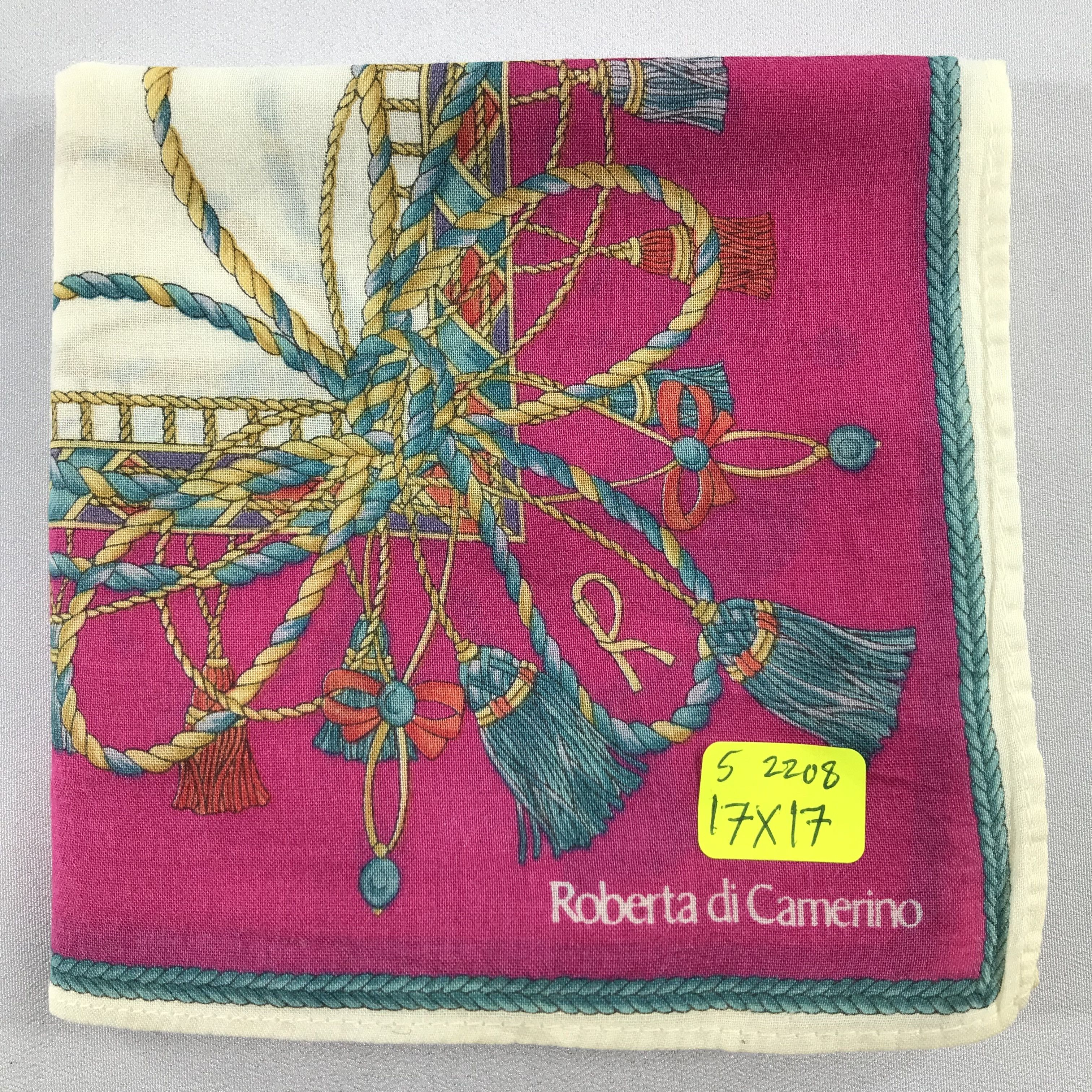 Roberta di Camerino × Vintage Roberta Di Camerino Bandana /Handkerchief/Neckerchief -S2208 Size ONE SIZE - 5 Thumbnail