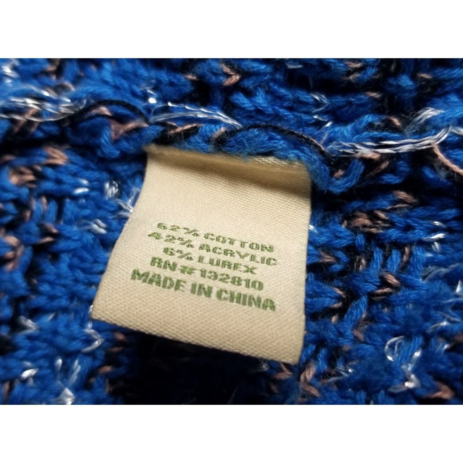 Anthropologie Anthropologie After The Rain Cardigan Women Size L Blue Crochet Wool Blend Sweater Mens? Size L / US 10 / IT 46 - 7 Thumbnail
