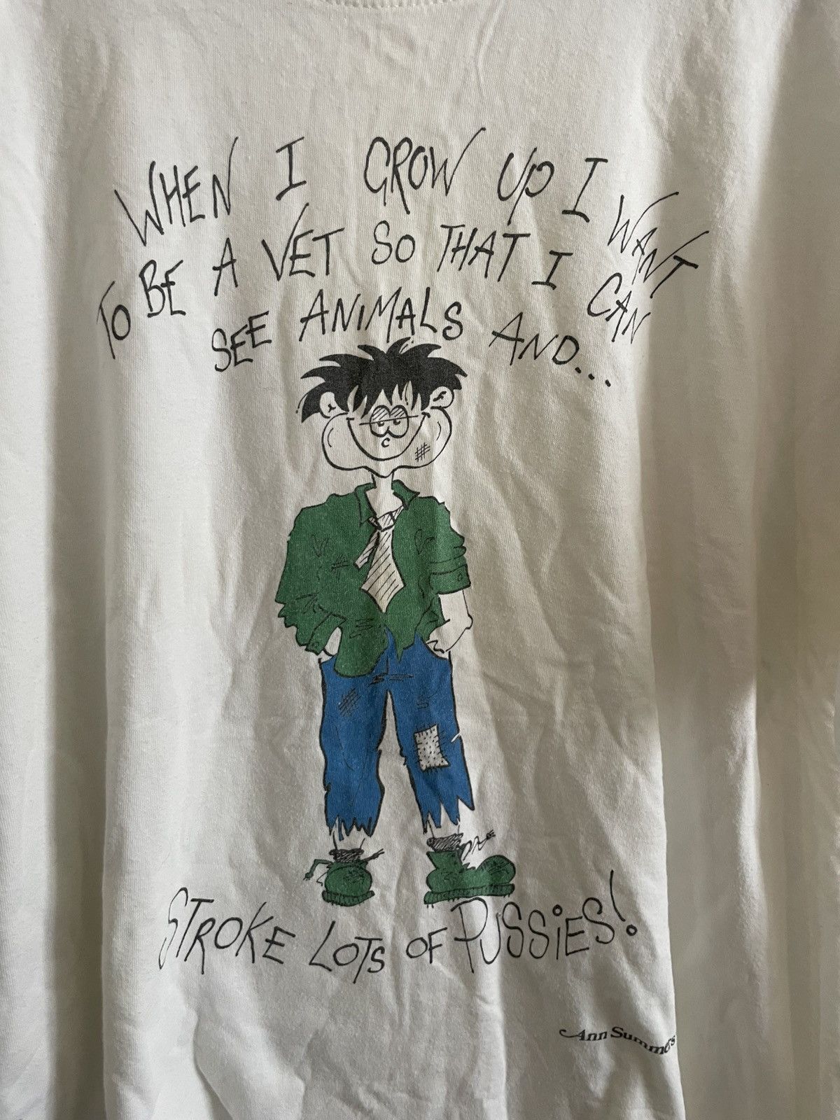 Vintage Vintage stroke lots Pussies homeless humor Tshirt Size US L / EU 52-54 / 3 - 2 Thumbnail