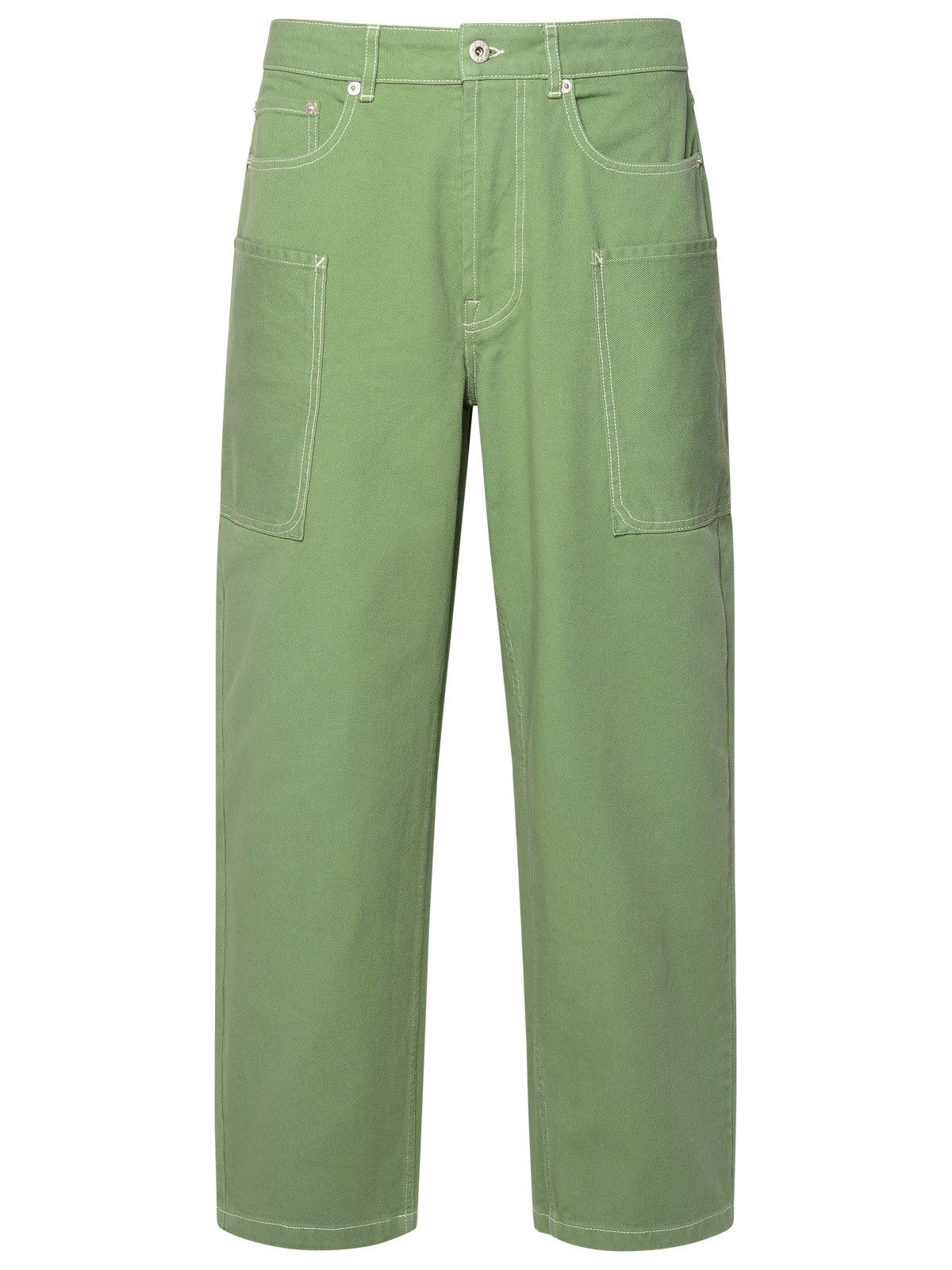 image of Kenzo Green Cotton Pants, Men's (Size 29)