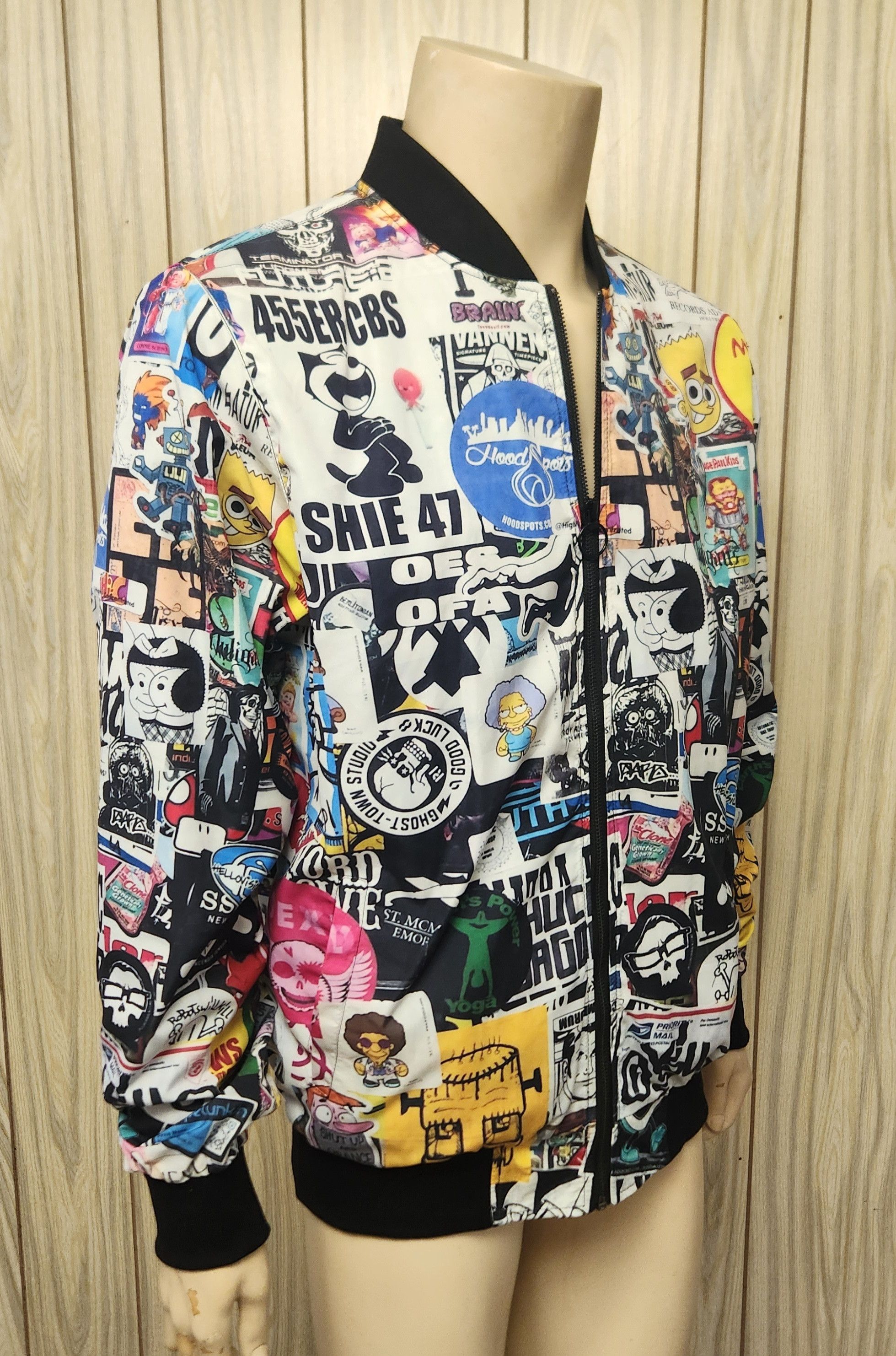 Other cartoon print jacket L zip front Simpsons Garbage Pail Felix Size US L / EU 52-54 / 3 - 3 Thumbnail