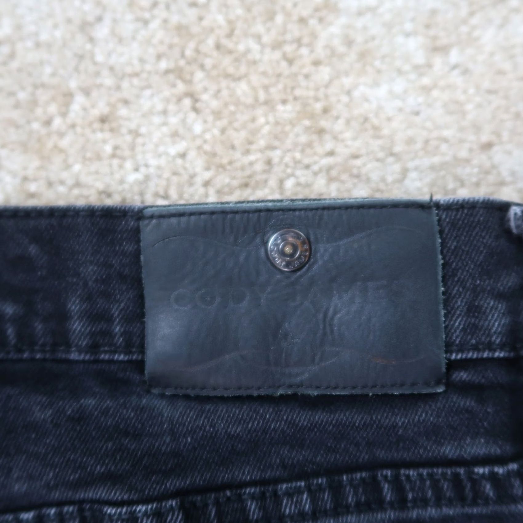 Cody James Cody James Jeans Men's 34x32 Black Denim Straight Leg 5-Pocket Cowboy Logo Zip Vintage: No Womens Men? Size US 34 / EU 50 - 6 Thumbnail