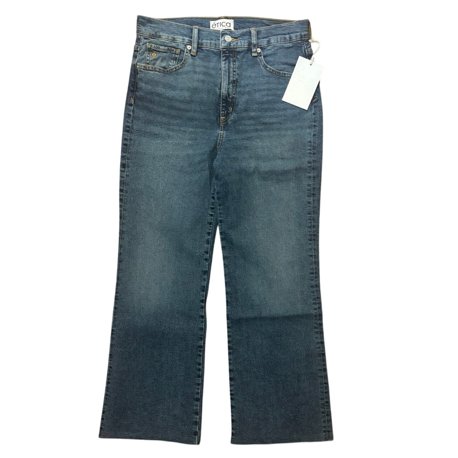 ETICA NWT Etica Anya High Waist Crop Flare Jeans Northport Size 29 Size 29" - 3 Thumbnail