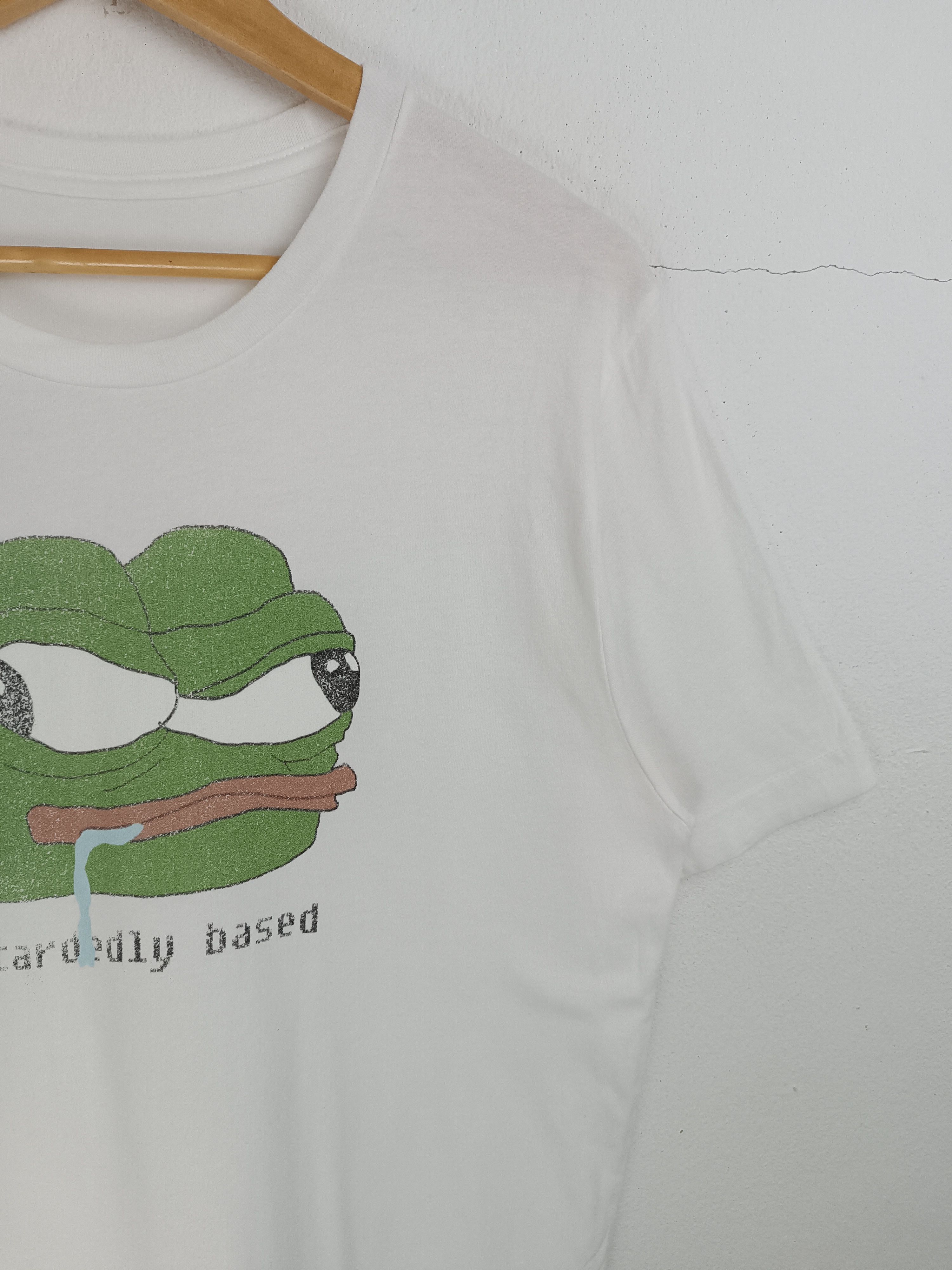 Other VINTAGE RETARDEDLY BASED PEPE FROG MEME FUNNY TEE Size US M / EU 48-50 / 2 - 6 Thumbnail