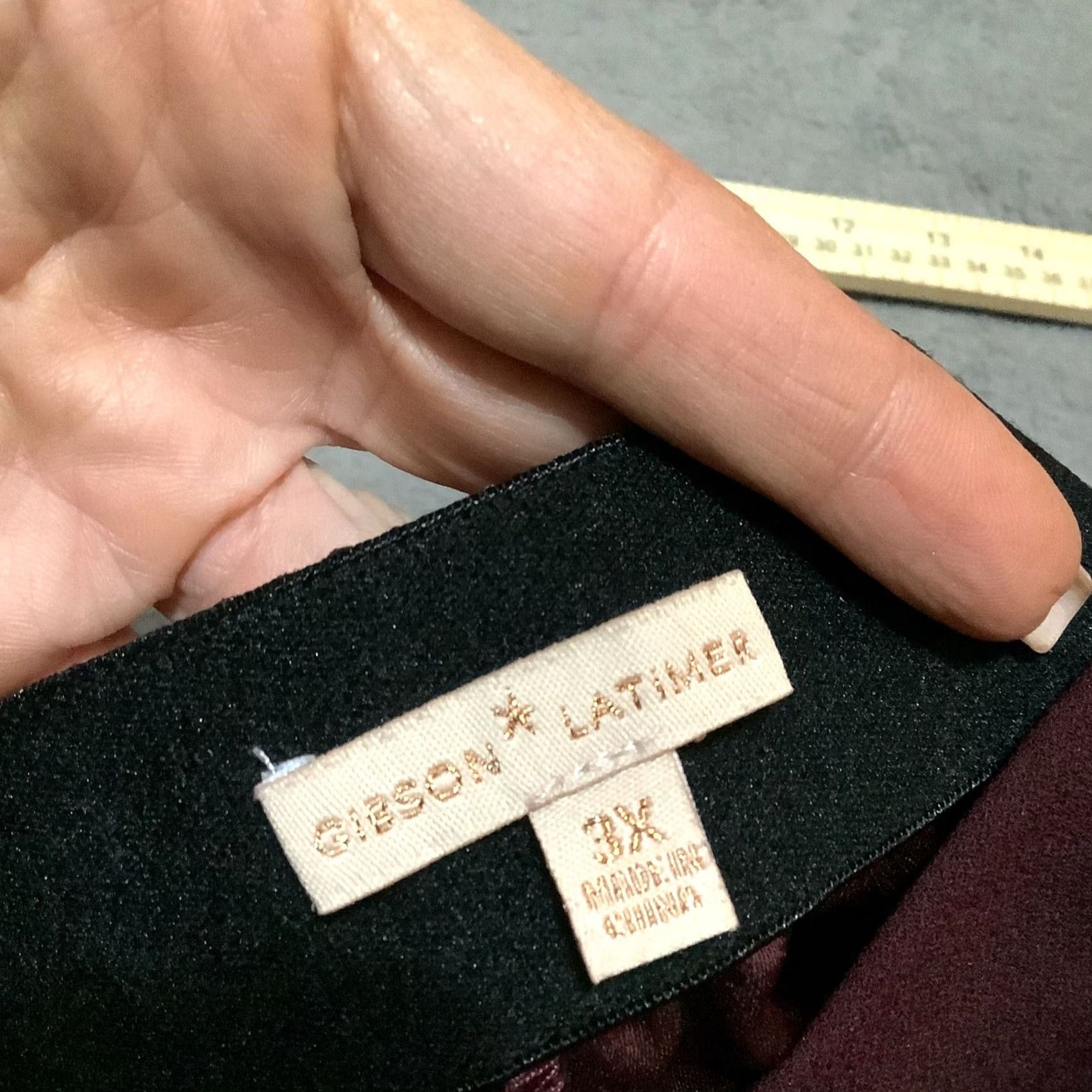 Vintage Gibson & Latimer Womens Burgundy Jogger Pants 3XL Pockets Tapered Pull-On Casual Office Size 40" / US 18 - 2 Thumbnail