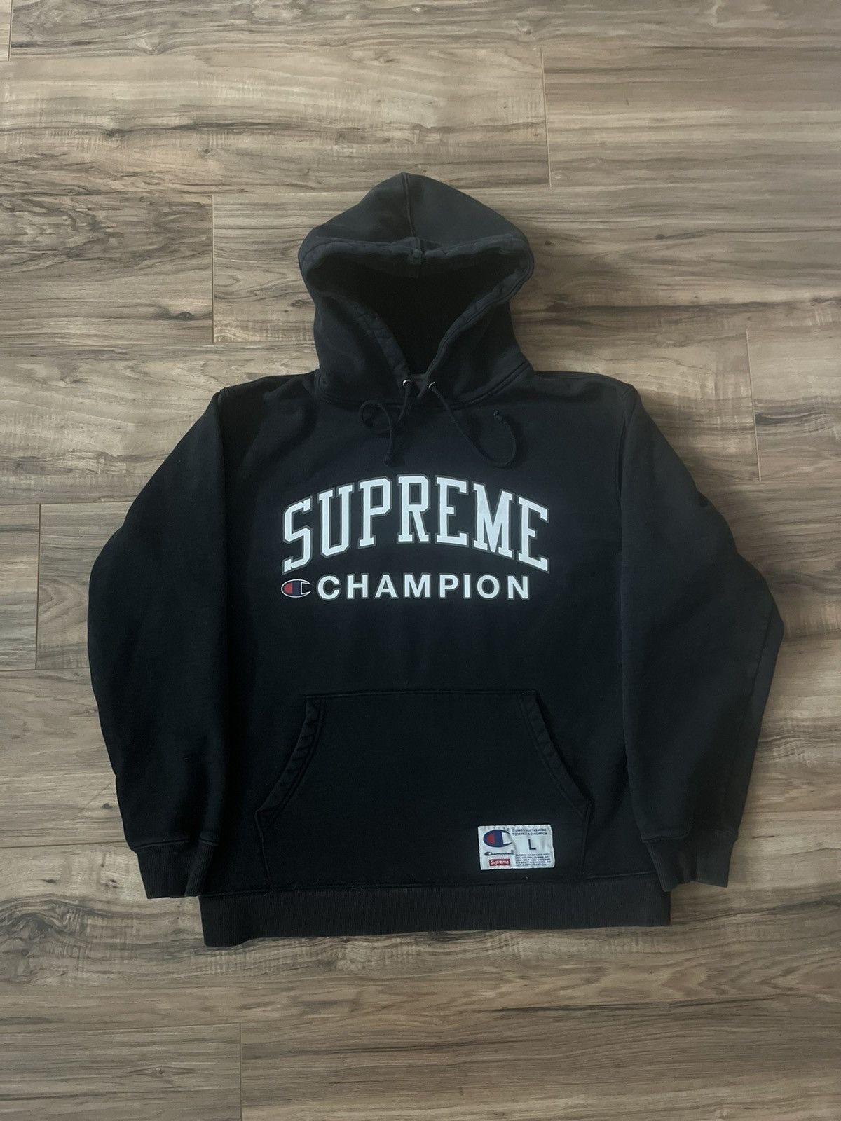 Champion × Supreme Supreme Champion Hooded Sweatshirt Size US L / EU 52-54 / 3 - 1 Thumbnail