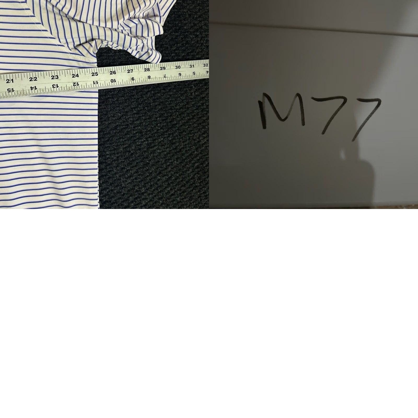 Vintage Draddy Sport Golf Polo Shirt Mens XL White Stripe Dry Fit Performance Shirt Size US XL / EU 56 / 4 - 8 Thumbnail