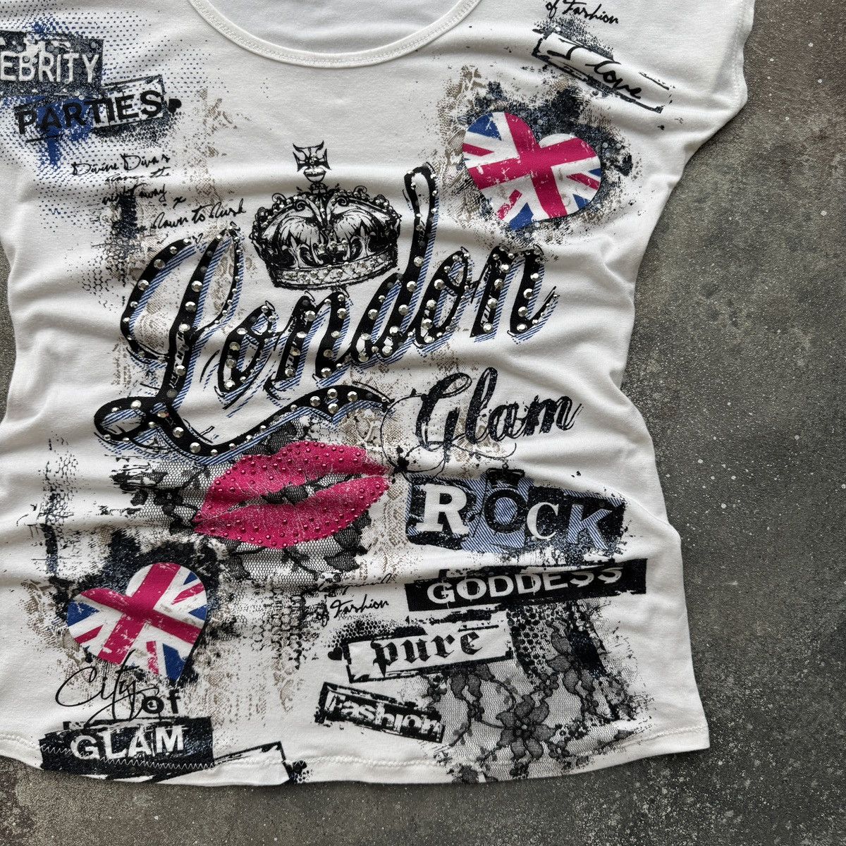 Hysteric Glamour 2000’s Jane Norman Vintage Glam Grunge T-Shirt Size L / US 10 / IT 46 - 6 Thumbnail