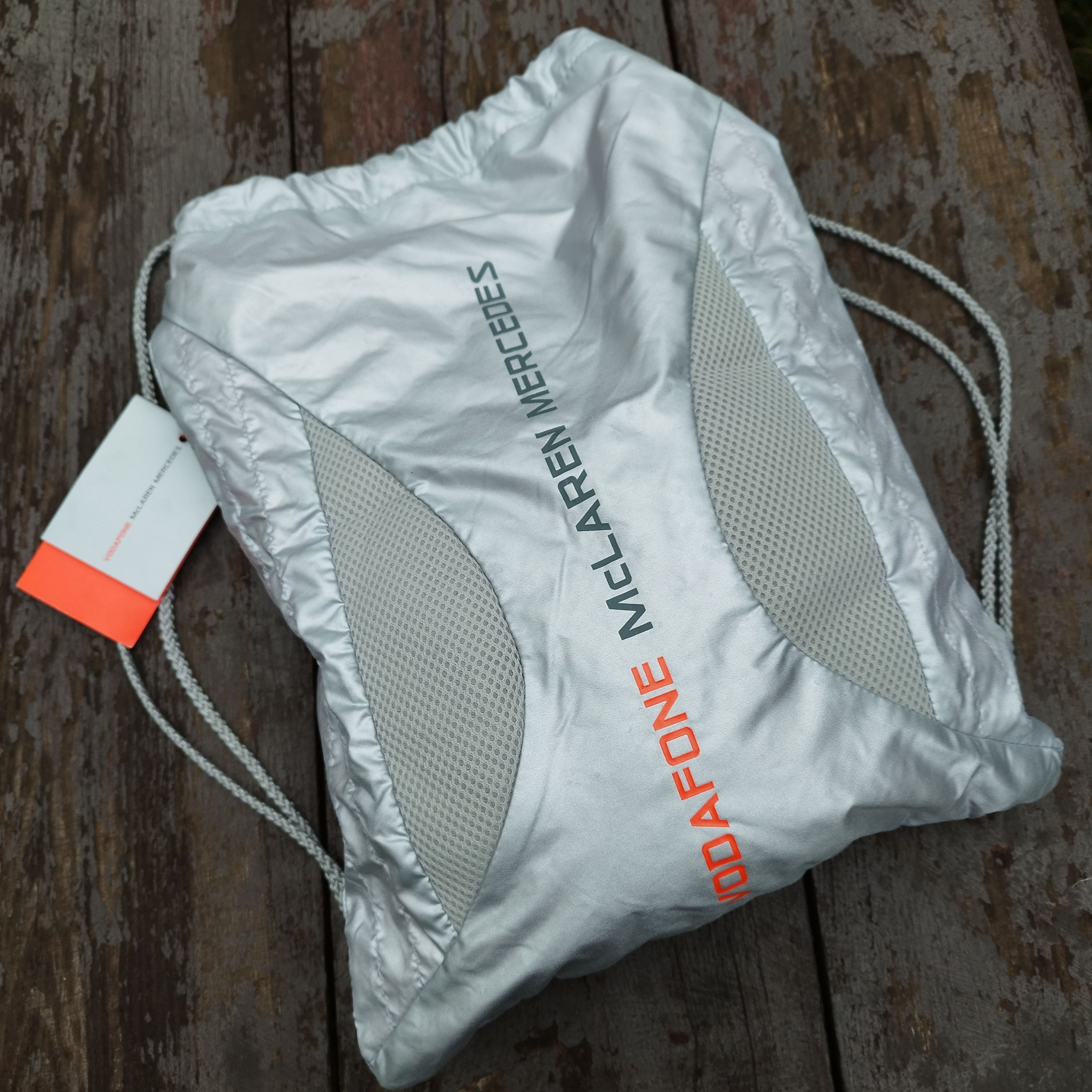 Formula 1 McLaren Mercedes F1 Techwear Silver Drawstring Nylon Bag Y2K Size ONE SIZE - 1 Thumbnail