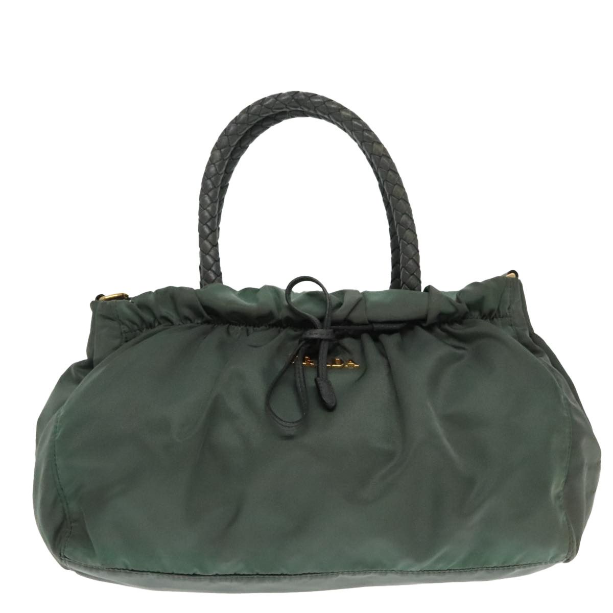 Prada Tessuto Khaki Synthetic Handbag (Pre-Owned) Size ONE SIZE - 1 Thumbnail