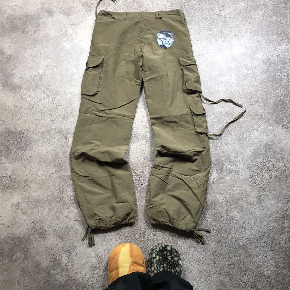 Vintage Y2K Baggy Distressed Cargo Pants Techwear Tactical Logo 28 Size 28" / US 6 / IT 42 - 6 Thumbnail