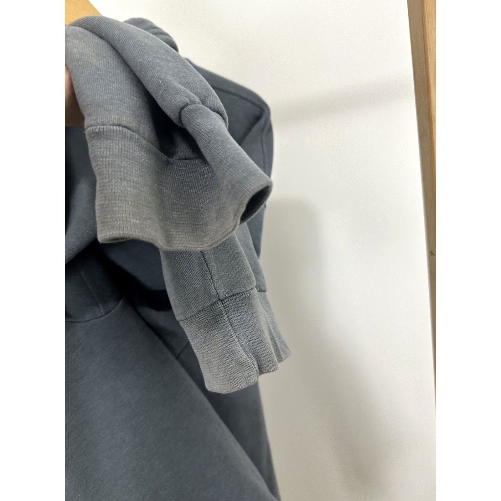 Fruit Of The Loom VTG Gradient Sun Faded Worn WIP Work FOTL Full Zip Hoodie Sweatshirt 2XL Gray Blue Nike Shirt Mens Hoodie Size US XXL / EU 58 / 5 - 6 Thumbnail
