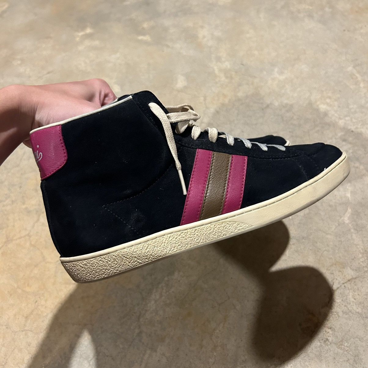 Designer × Gucci Gucci Dapper Dan Suede Web High Top Sneakers US 7 Size US 7 / EU 40 - 6 Thumbnail