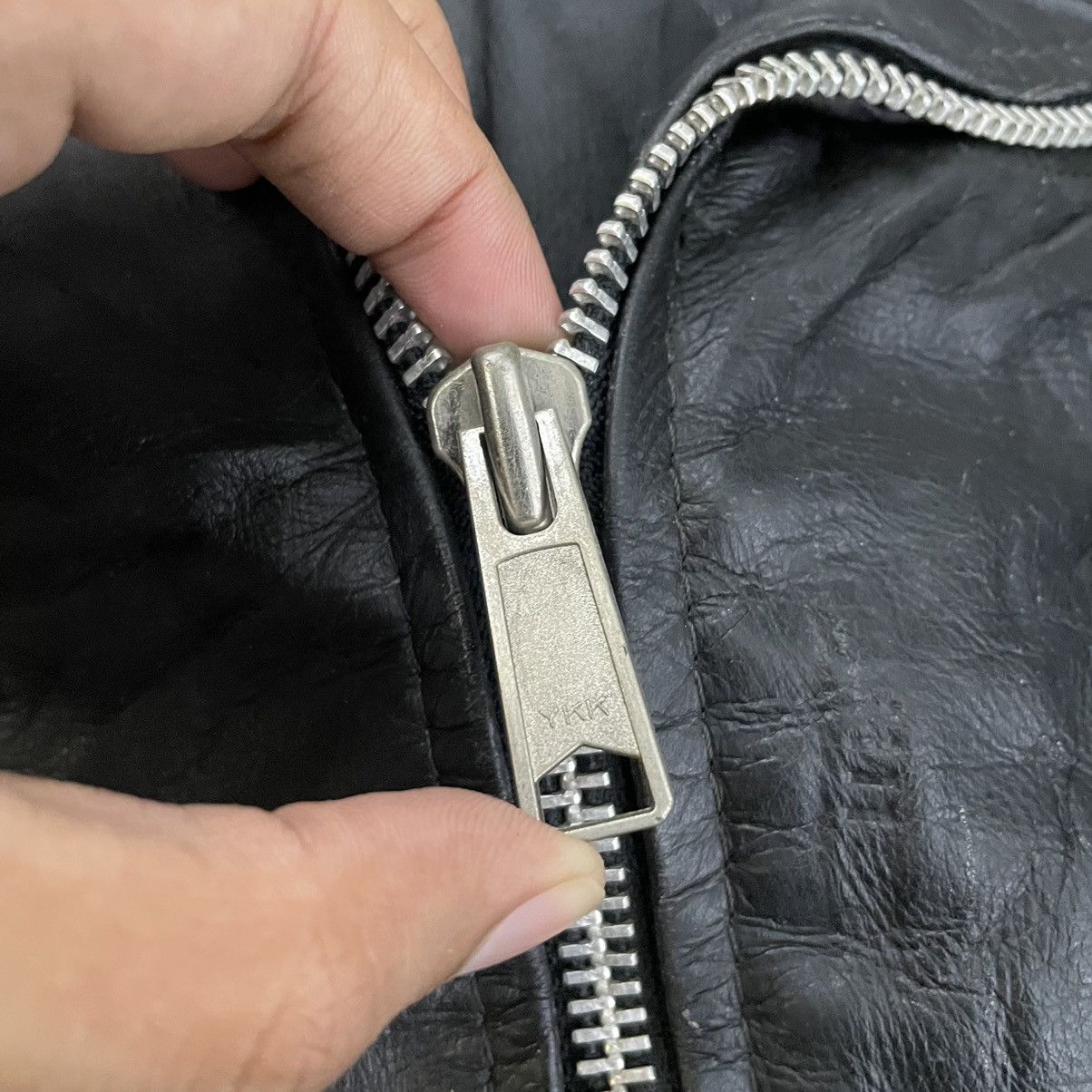 Vintage Double Collar Bikers Rockabilly Genuine Leather Jacket Size US M / EU 48-50 / 2 - 7 Thumbnail