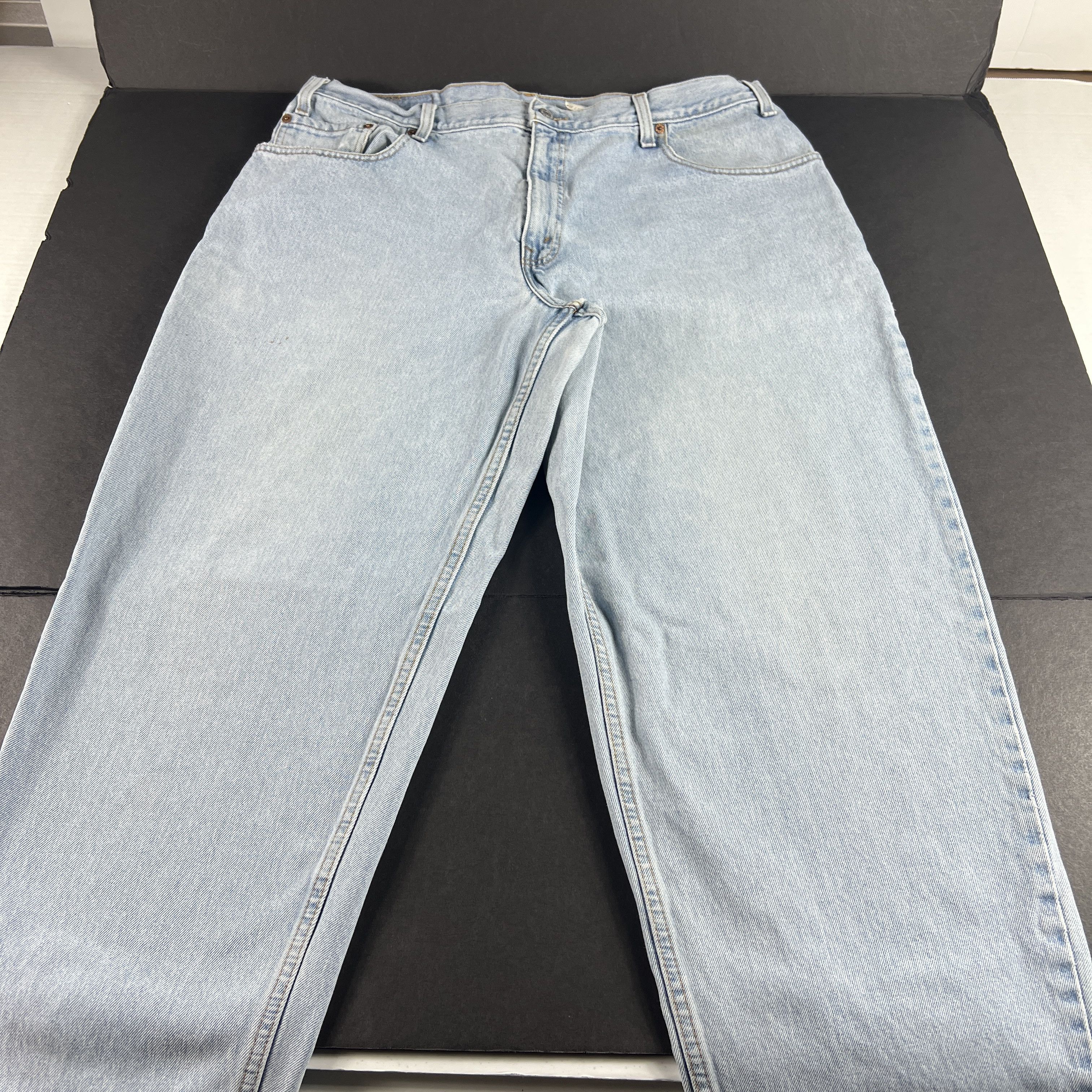 Levi's × Vintage Y2K Levi's Jeans 570 Baggy Light Blue Faded Cotton Denim Size US 38 / EU 54 - 1 Thumbnail