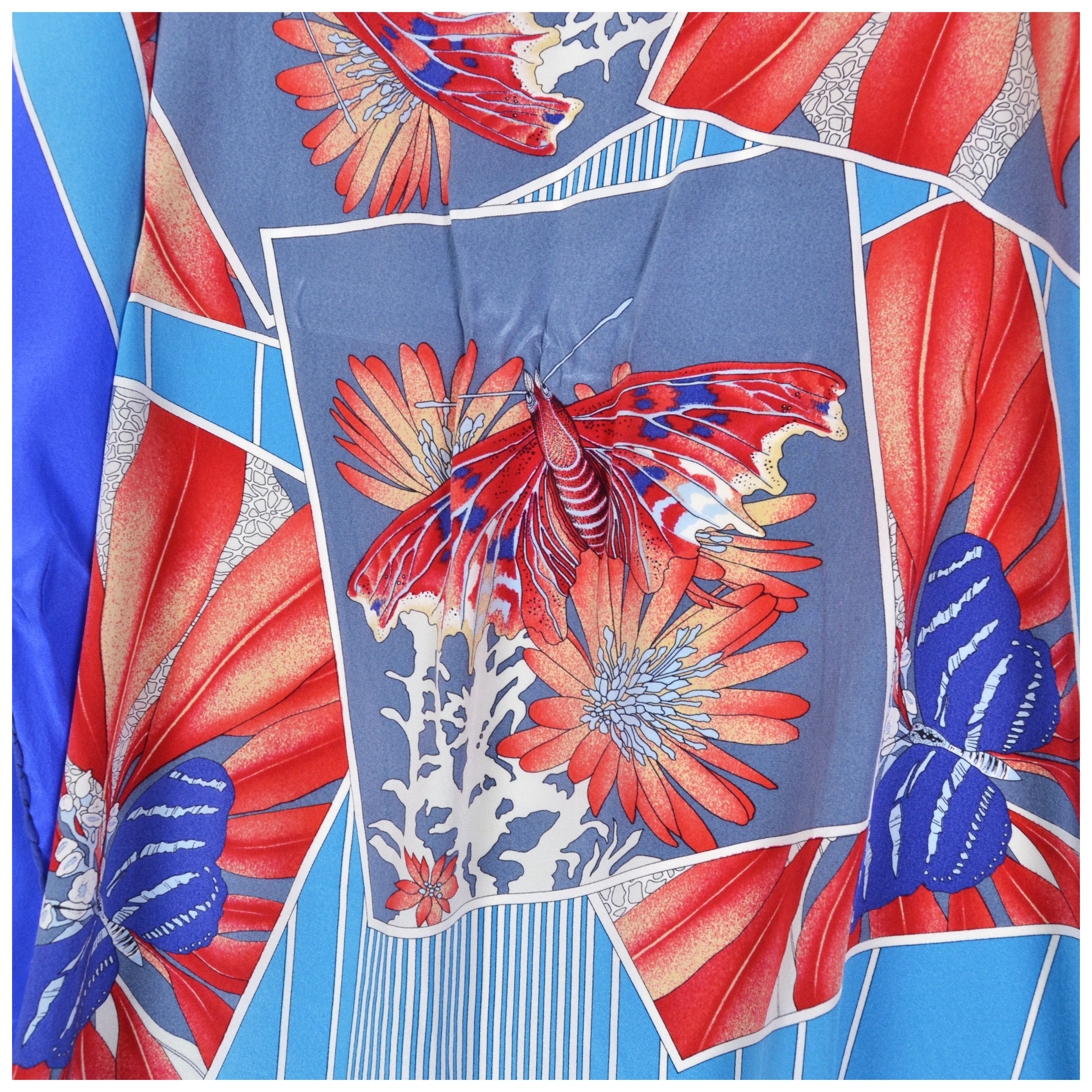 Vintage Vintage Tittorio Silk Scarf With Butterflies, Moths &Flowers Size ONE SIZE - 16 Thumbnail