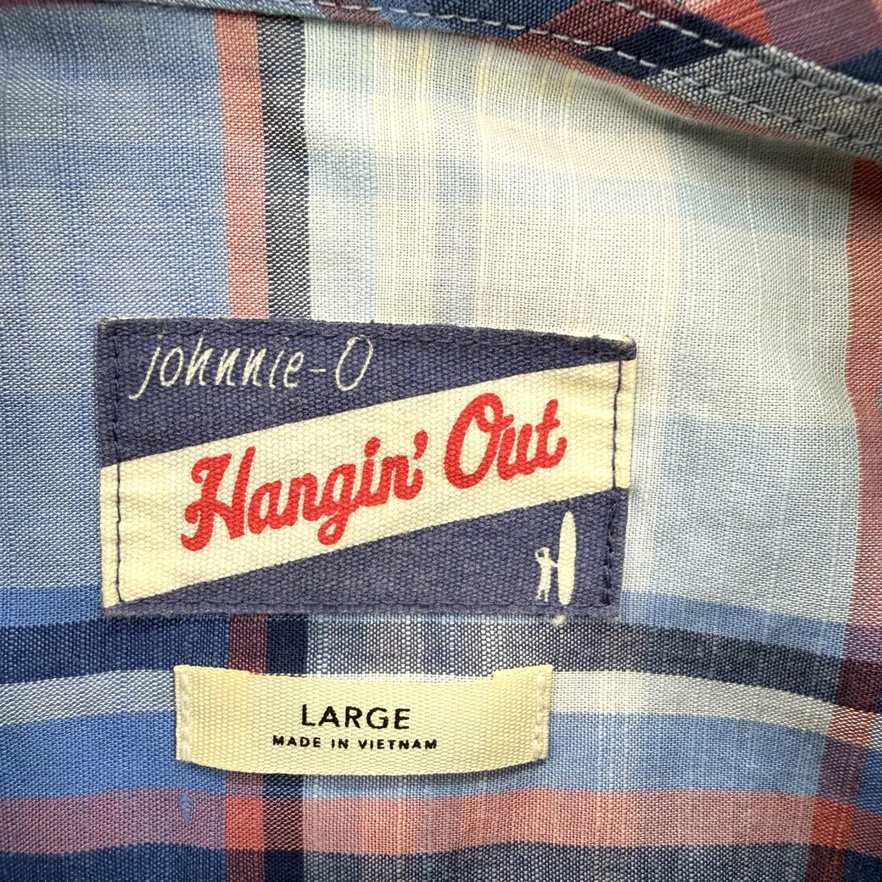 johnnie-O johnnie-O Shirt Mens Large Blue Plaid Long Sleeve Button-Up Casual Size US L / EU 52-54 / 3 - 3 Thumbnail
