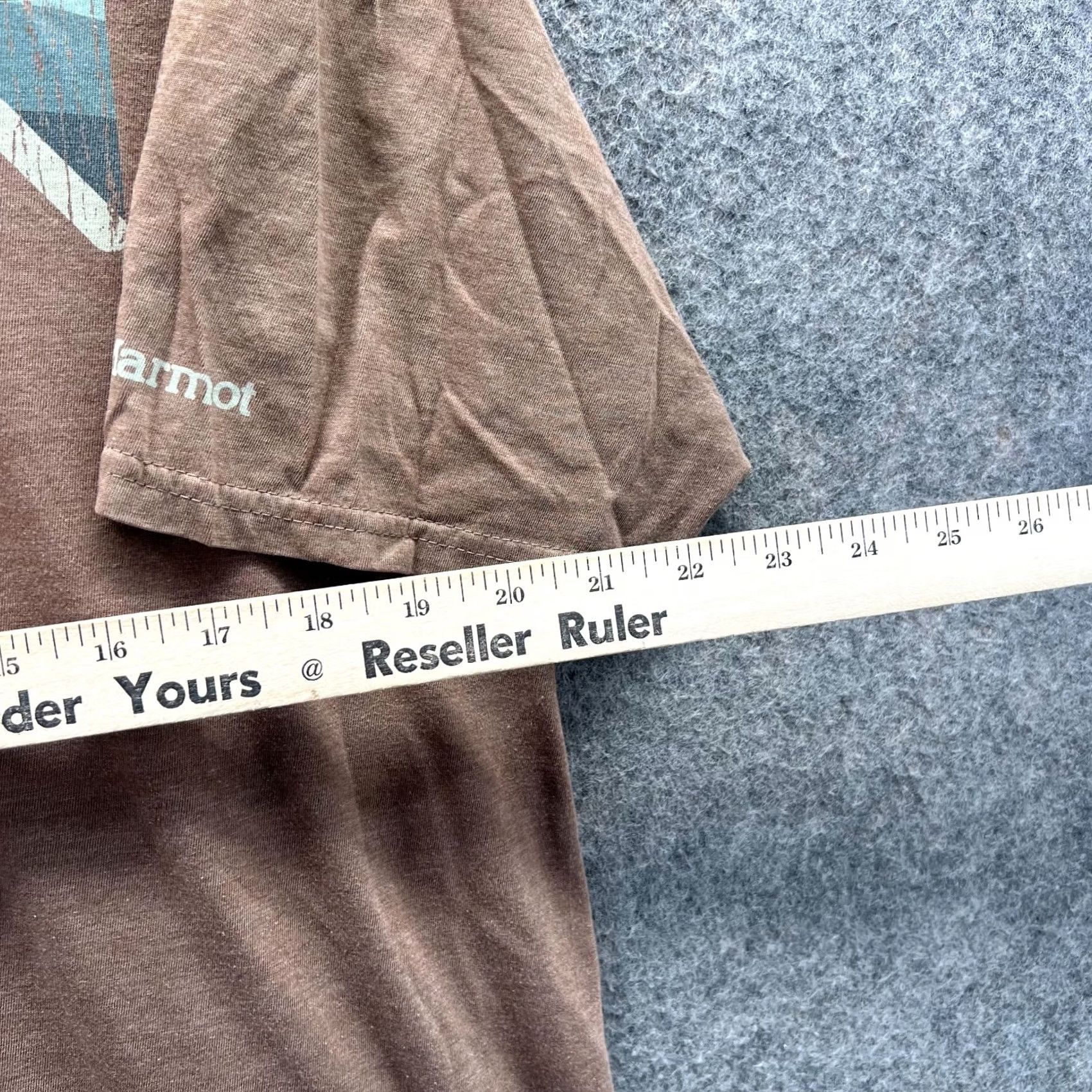 Marmot Marmot Shirt Mens Large Khaki Crewneck Short Sleeve Cotton T-Shirt Beige Mountain Print Logo Size US L / EU 52-54 / 3 - 5 Thumbnail