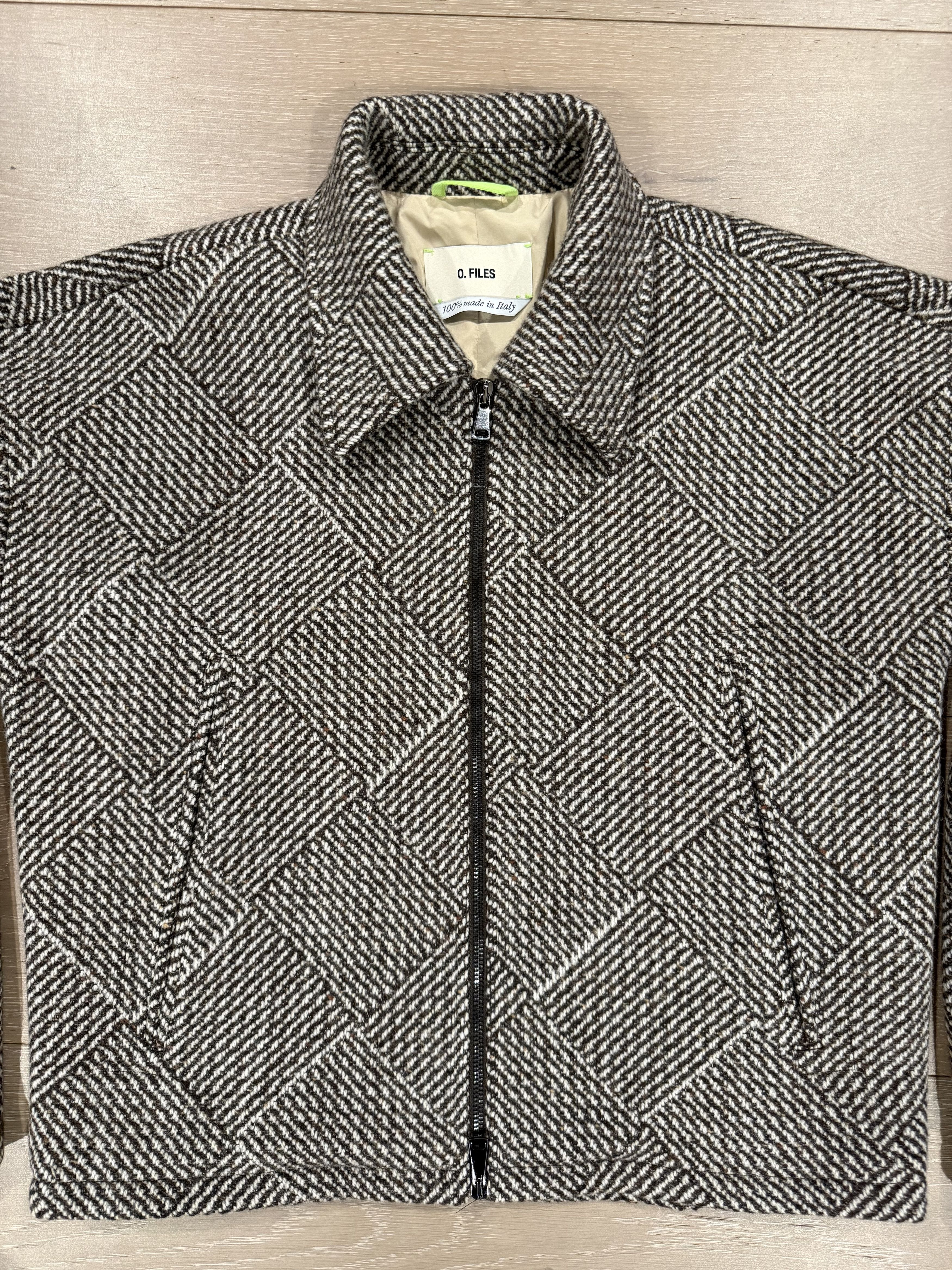 Ojardorf 💚 O. FILES Chess Wool Jacket in Mocha/Cream Small NEW Size US S / EU 44-46 / 1 - 15 Thumbnail