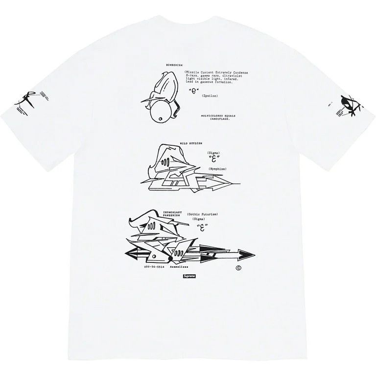 Supreme Supreme Rammellzee Tag Tee 'White' Size US L / EU 52-54 / 3 - 2 Thumbnail
