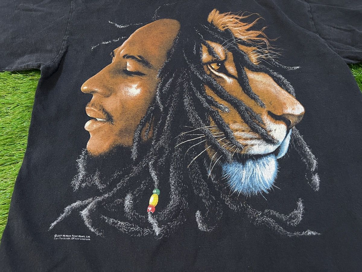 Bob Marley × Zion Rootswear 2007 Zion Rootswear - Bob Marley Lion - Y2K Shirt Raggae Size US M / EU 48-50 / 2 - 2 Thumbnail
