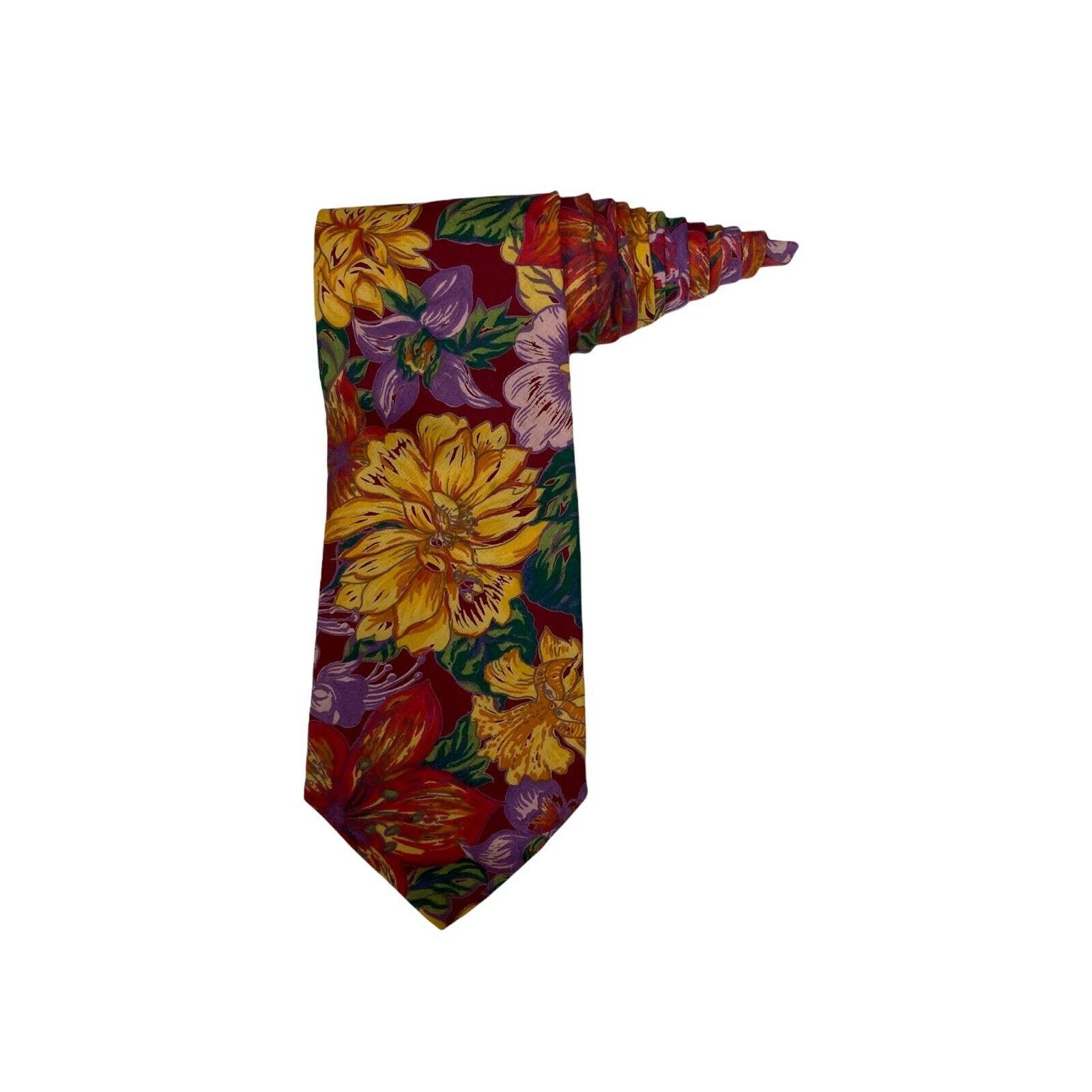 Vintage Tango By Max Raab Floral Flowers Vintage Novelty Necktie Size ONE SIZE - 1 Thumbnail