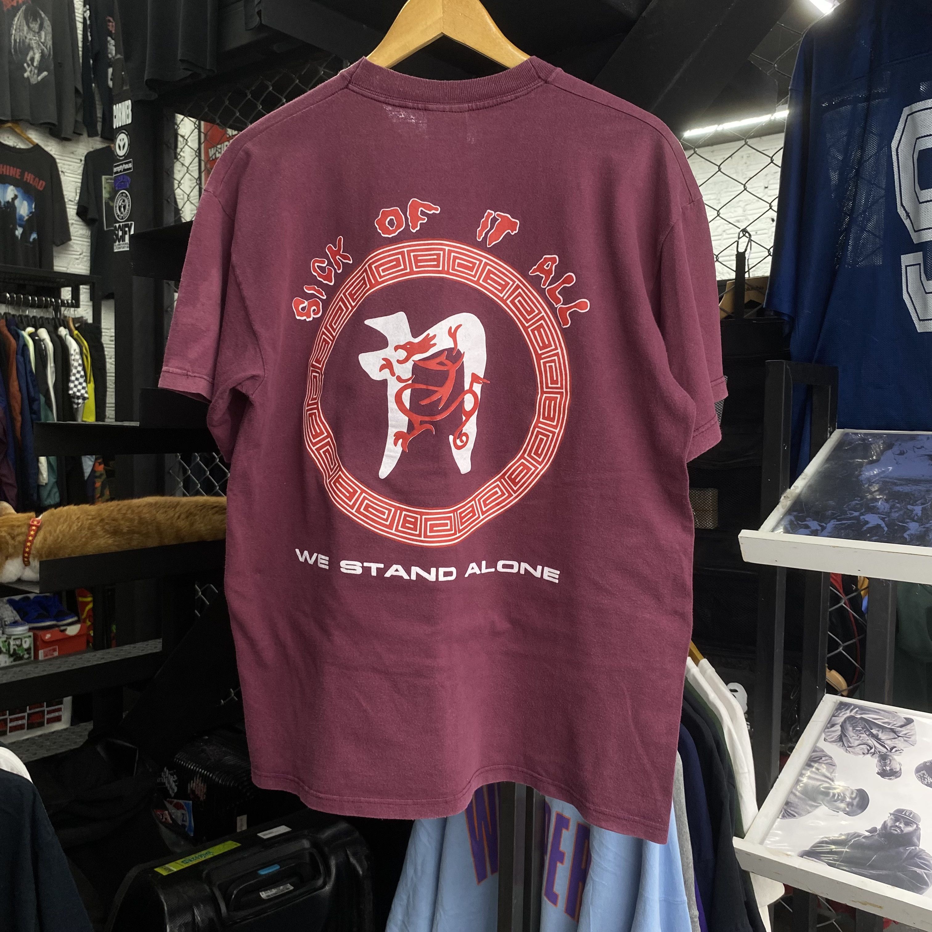 Band Tees SICK OF IT ALL We Stand Alone Vintage 90s NYHC Shirt Size US L / EU 52-54 / 3 - 4 Thumbnail