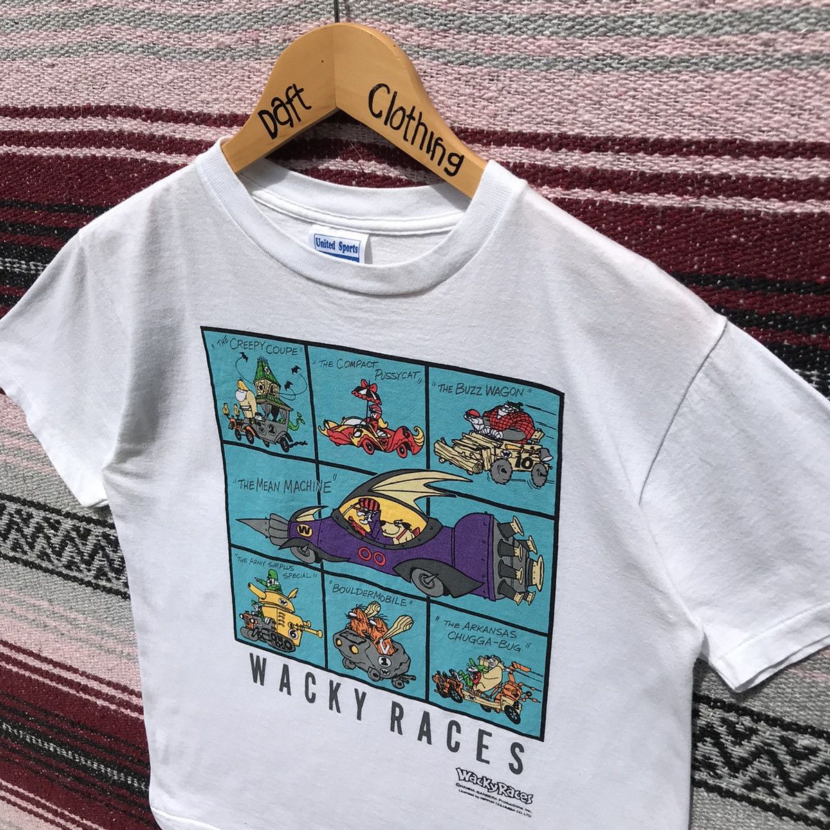 Cartoon Network × Vintage × Warner Bros Vintage 90s Wacky Races©️Hanna-Barbera Cartoon Shirt Size US XS / EU 42 / 0 - 6 Thumbnail