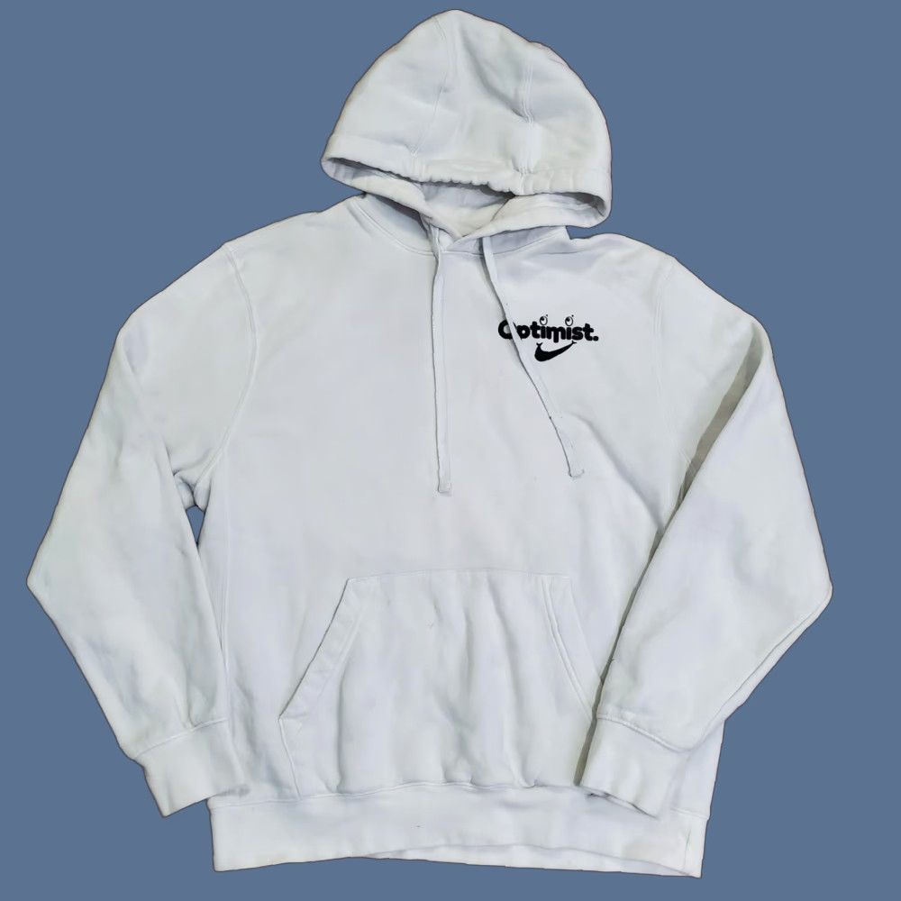Nike Nike Hoodie Mens Medium White Optimist Graphic Swoosh Pullover Sweatshirt Size US M / EU 48-50 / 2 - 1 Thumbnail