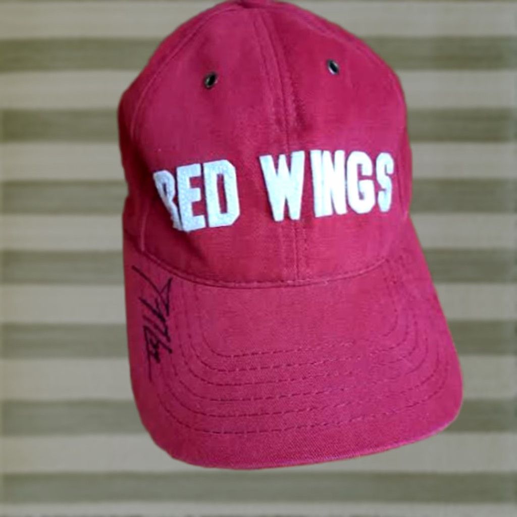 American Needle VINTAGE American Needle Hat Detroit Red Wings Baseball Cap Mens Adjustable Red Cotton Canvas Hockey Autograph Stitch Pattern Solid Baseball Cap Size ONE SIZE - 1 Thumbnail