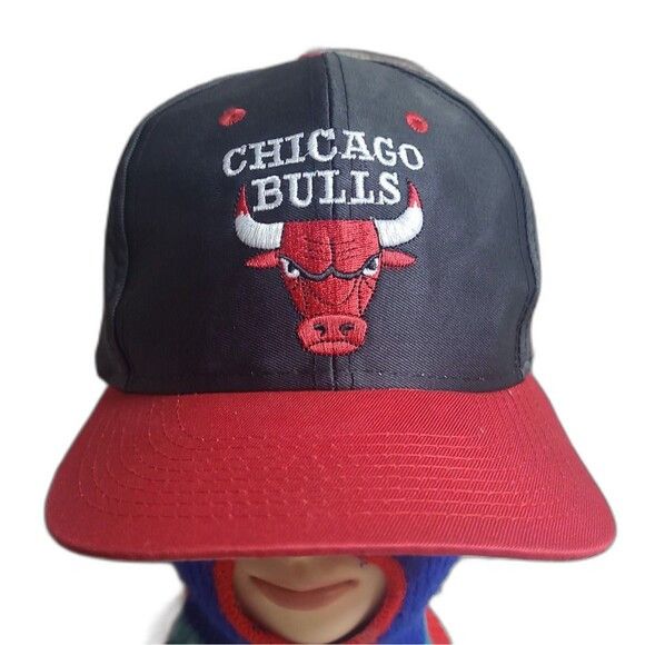 Logo 7 Vtg 90s NBA Chicago Bulls Snapback Hat Jordan Size ONE SIZE - 1 Thumbnail