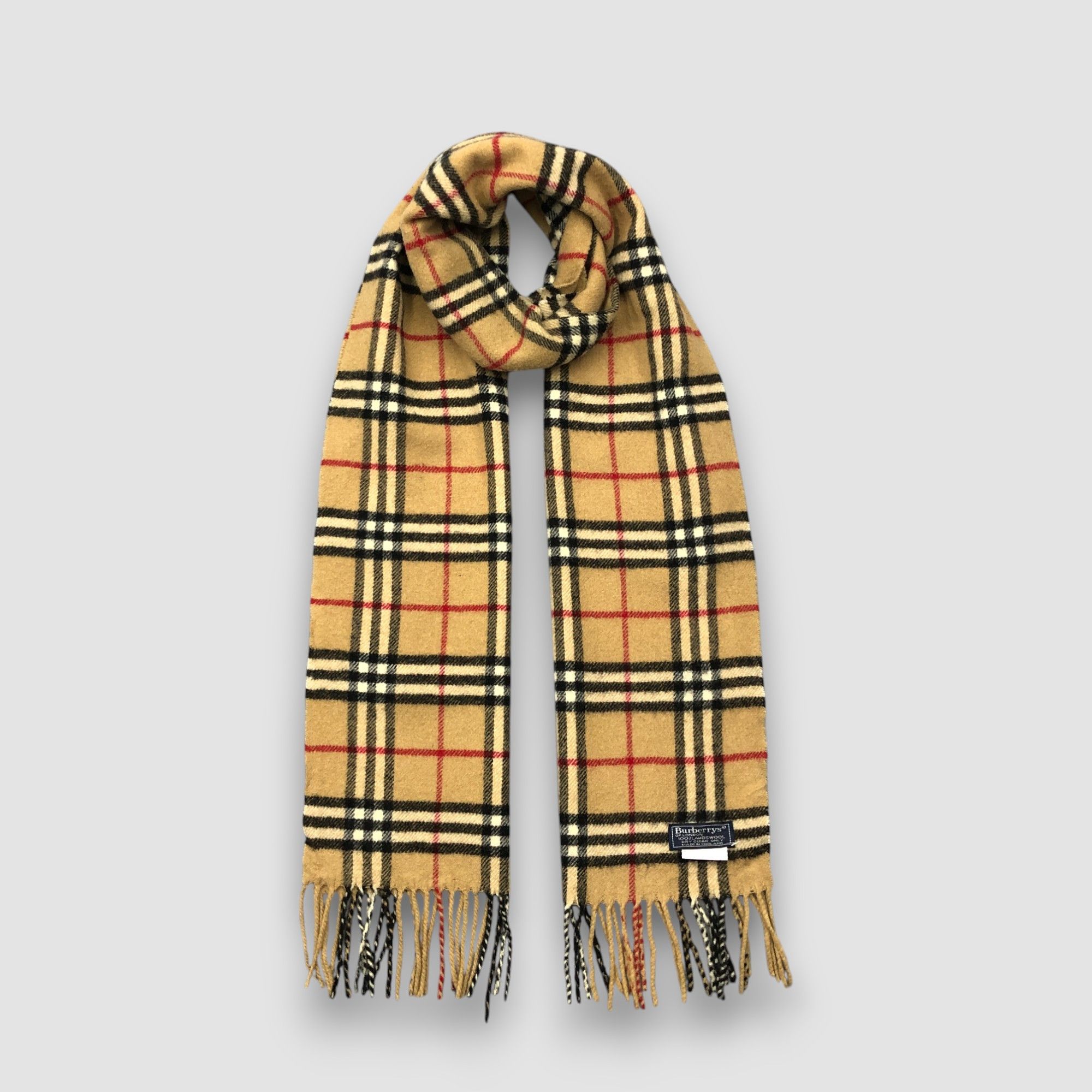 Burberry Vintage Burberry Scarf Muffler Check Wool Winter Scarves Size ONE SIZE - 1 Thumbnail