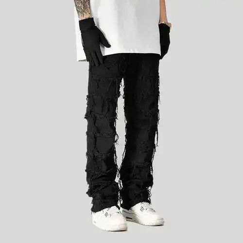 Other Black Color Punk Stacked Grunge Jeans Pants Size US 31 - 3 Thumbnail