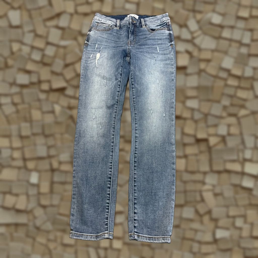 Vintage Studio Jeans, Women's 27, Denim, Straight Leg, Medium Wash, 5-Pocket Design, Zip, Cotton, Regular Fit Womens Jeans Size 27" / US 4 / IT 40 - 1 Thumbnail