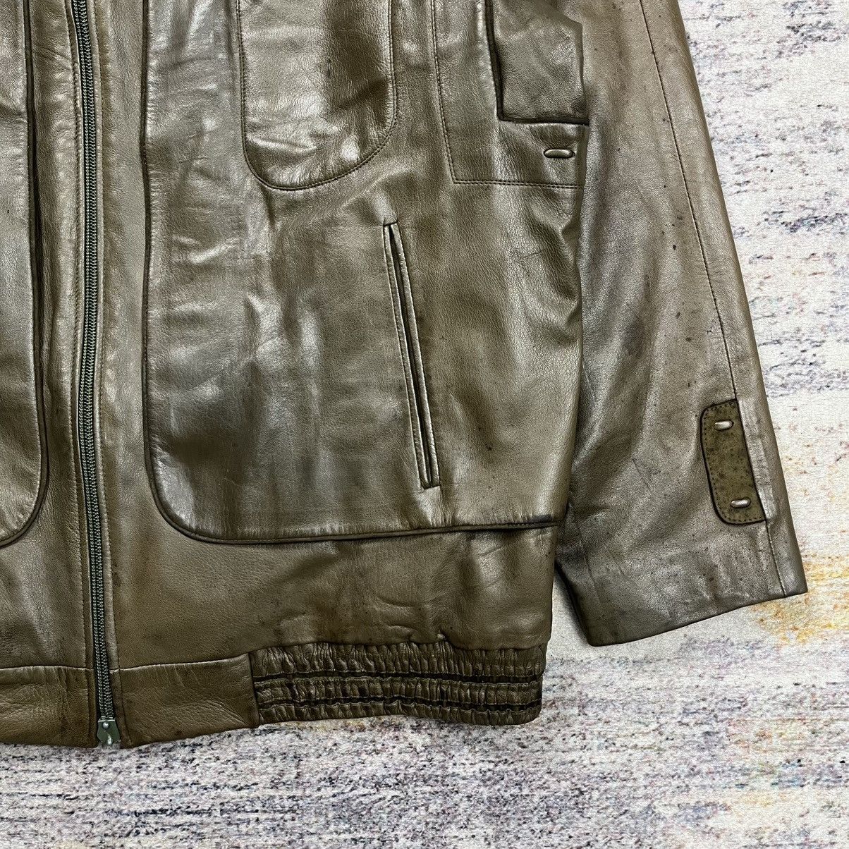 Zilli Vintage 90s Zilli philippe leather Jacket fur collar Size US M / EU 48-50 / 2 - 11 Thumbnail