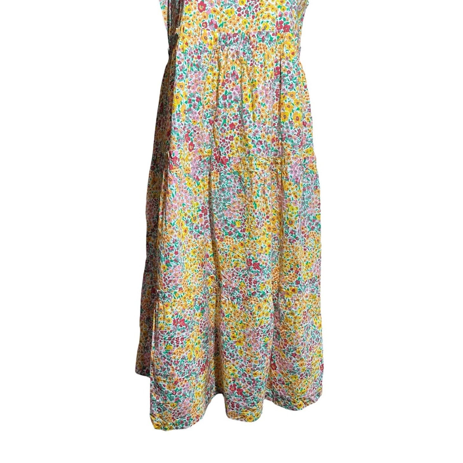 J.Crew J Crew Floral Tiered Sleeveless Summer Midi Dress Sz 8 BH899 Size M / US 6-8 / IT 42-44 - 2 Thumbnail
