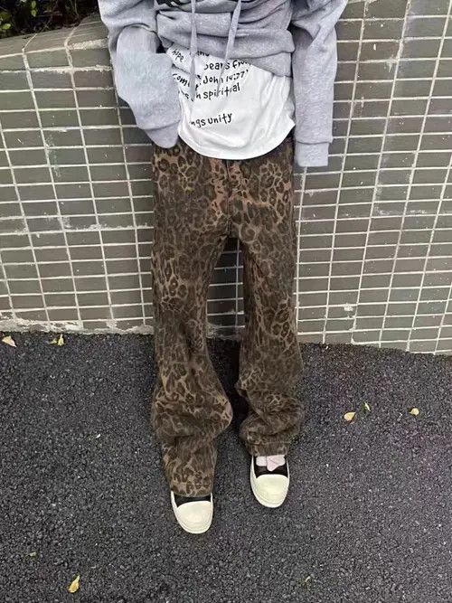 VIBE Everything Vintage Brown Leopard Bootcut Jeans Size US 28 / EU 44 - 5 Thumbnail