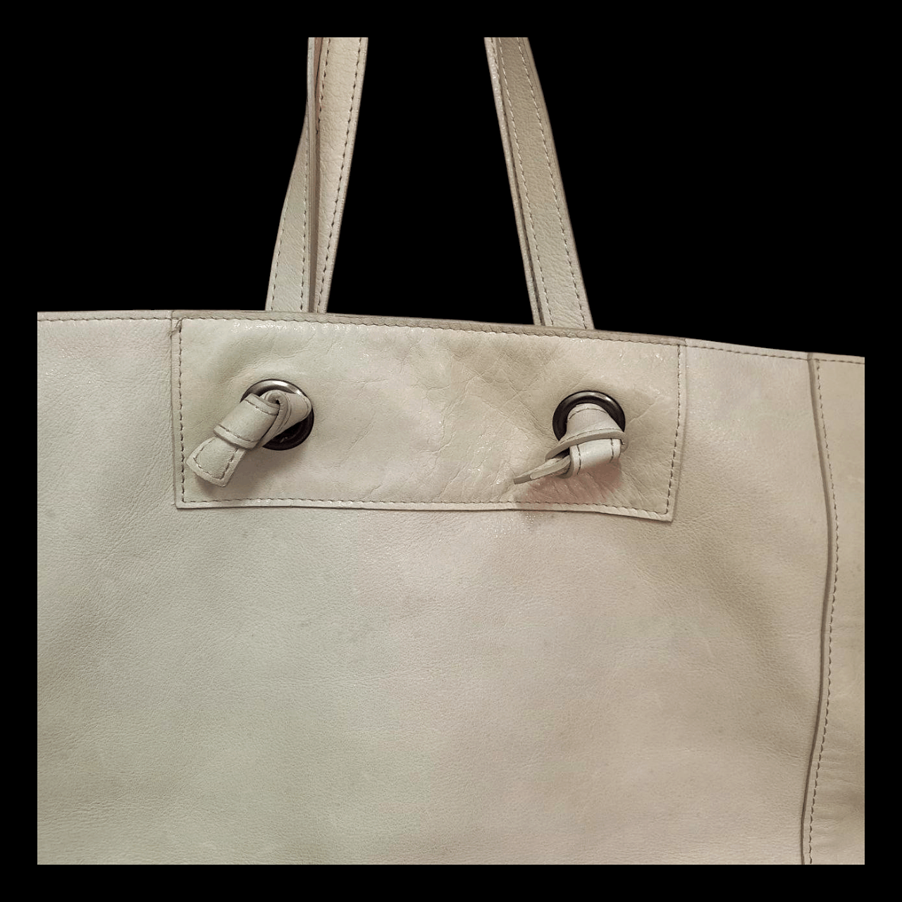 French Connection Christian Aujard Paris Beige Genuine Leather Tote Bag Size ONE SIZE - 4 Thumbnail