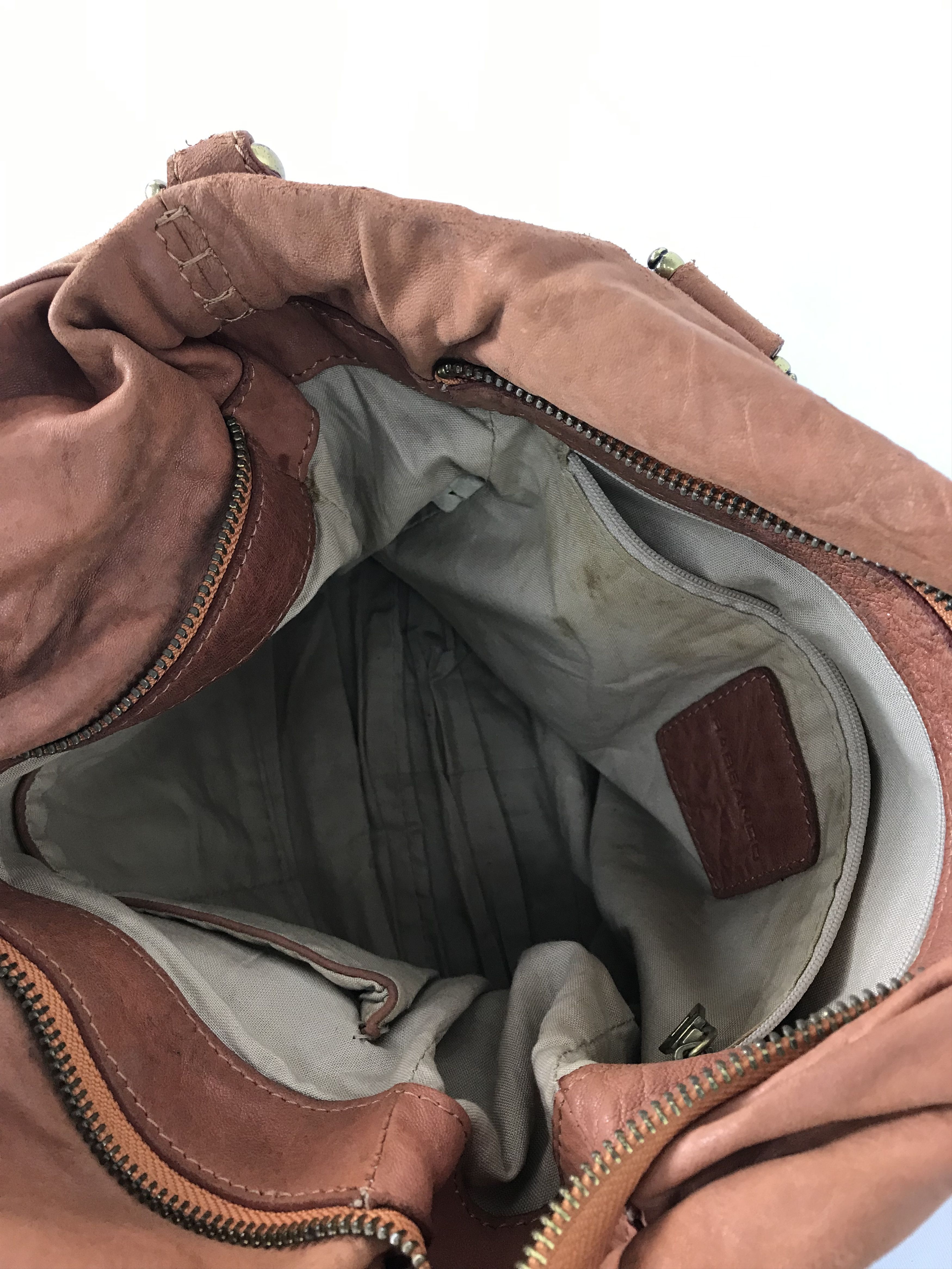 Genuine Leather Rabeanco Jacquard Brown Leather Hand Bag Size ONE SIZE - 6 Thumbnail