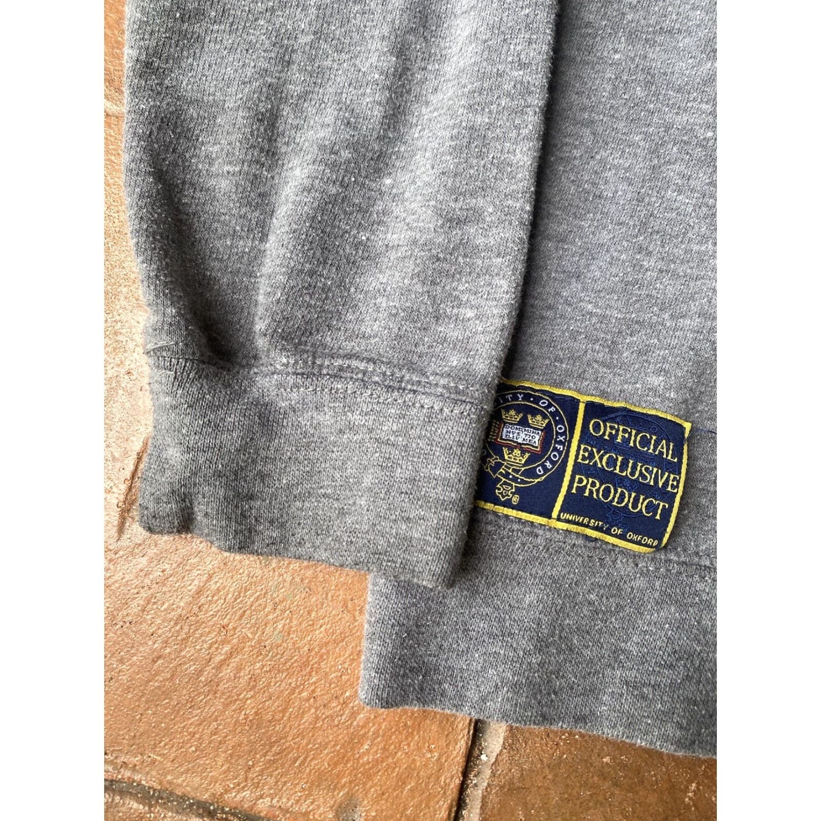 Vintage VINTAGE University Of Oxford Sweatshirt Medium Gray Crew Neck Knit Pullover Unisex Adults Pockets Logo All Seasons Size US M / EU 48-50 / 2 - 3 Thumbnail