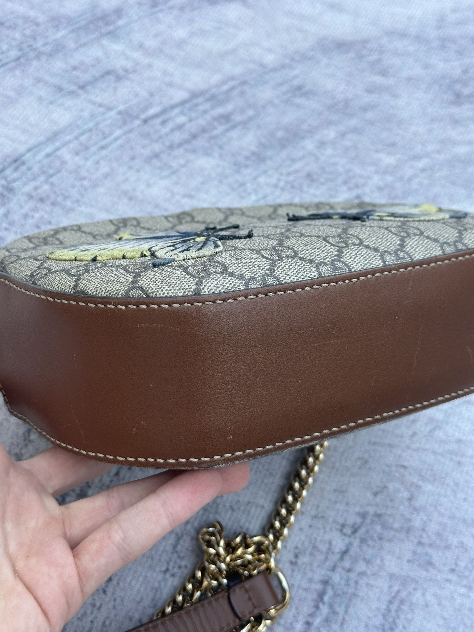 Gucci Gucci Crossbody Chain Bag Supreme GG Monogram Butterflies Size ONE SIZE - 3 Thumbnail