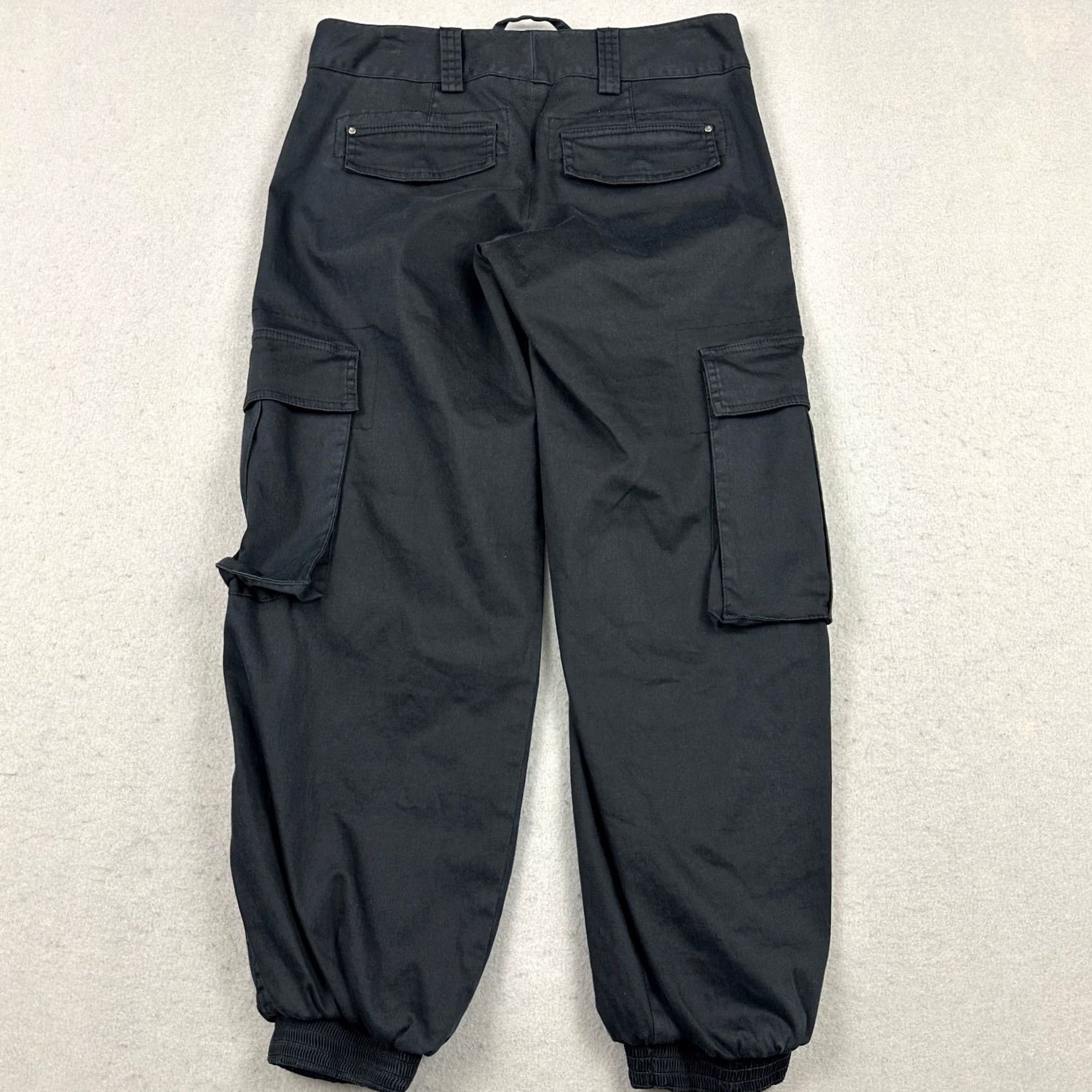 Alice + Olivia Alice + Olivia Pants Women S Black Cargo Jogger Casual Streetwear Utility S Size 28" / US 6 / IT 42 - 4 Thumbnail