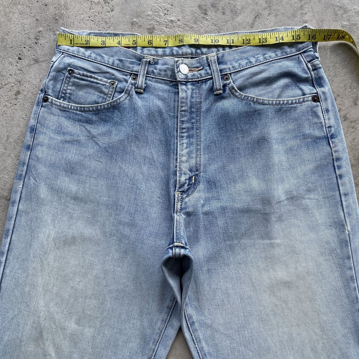 Japanese Brand W32 Vintage Edwin Distressed Jeans Wash Faded Denim Pants Size US 32 / EU 48 - 5 Thumbnail