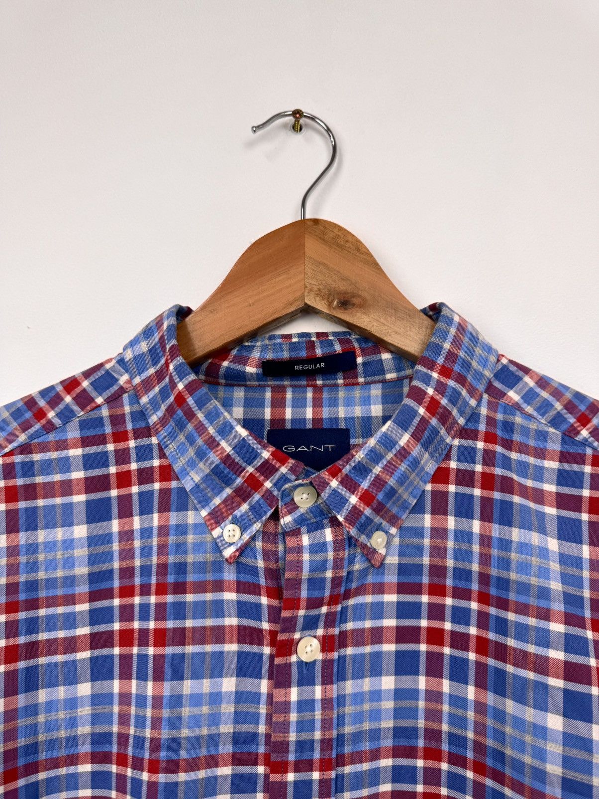 Gant Gant Men Classic Plaid Cotton Button Up Shirt Blue Size XL Size US XL / EU 56 / 4 - 3 Thumbnail