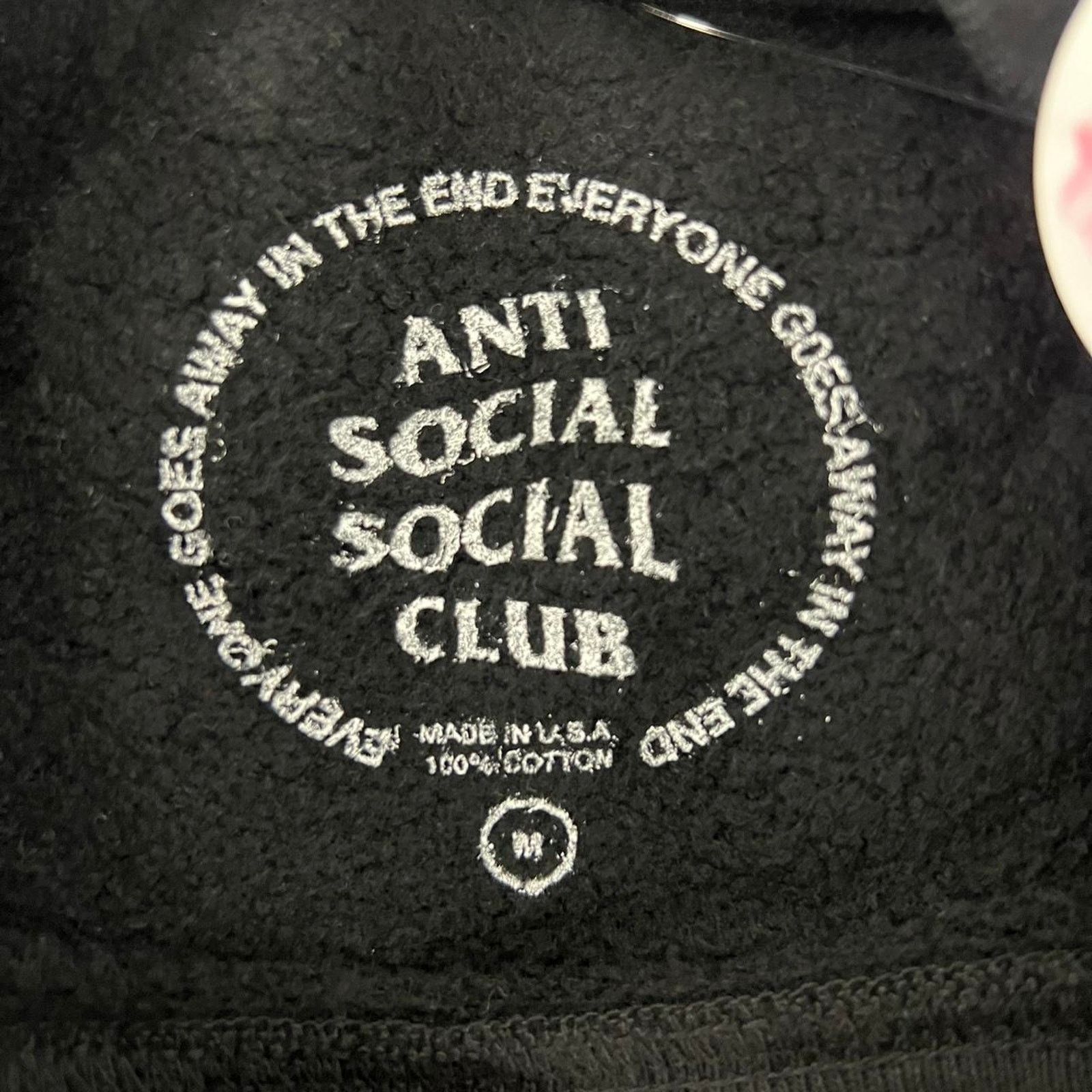 Anti Social Social Club ASSC x Fragment Design Bolt Crewneck (Black/Pink) Size US M / EU 48-50 / 2 - 3 Thumbnail