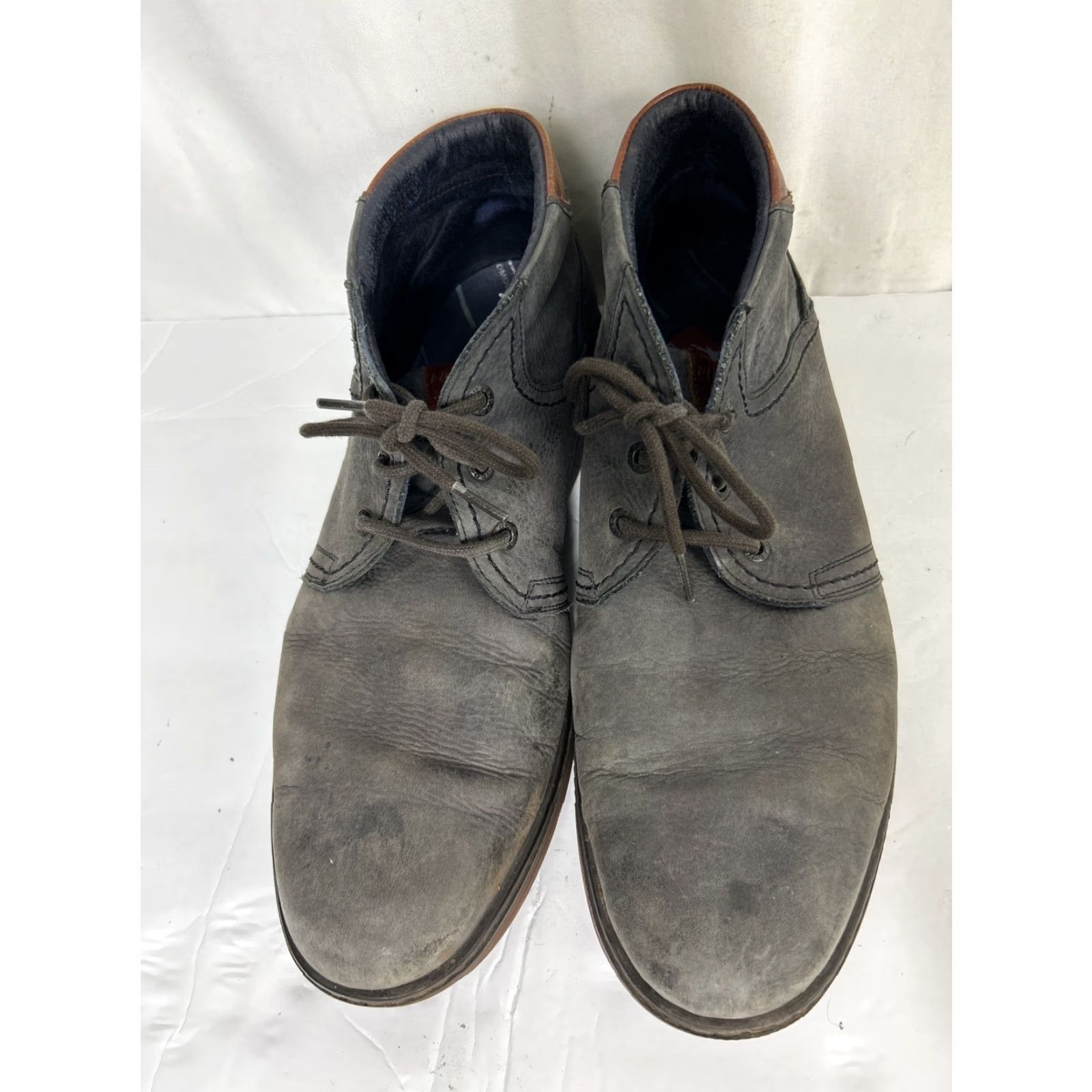 Vintage Fluchos Boots Chukka Leather Navy Blue 46 US 13 Men Leather Outsole Spain Mens Size 46 Navy Blue Leather Chukka Boots Men Shoes Size US 13 / EU 46 - 6 Thumbnail