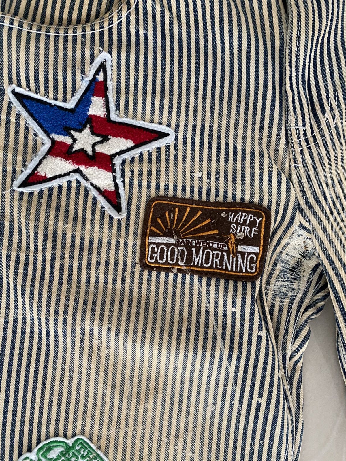 Hysteric Glamour × Japanese Brand × Vintage Vintage Clone jeans patchwork striped jail rare design Size US 32 / EU 48 - 14 Thumbnail