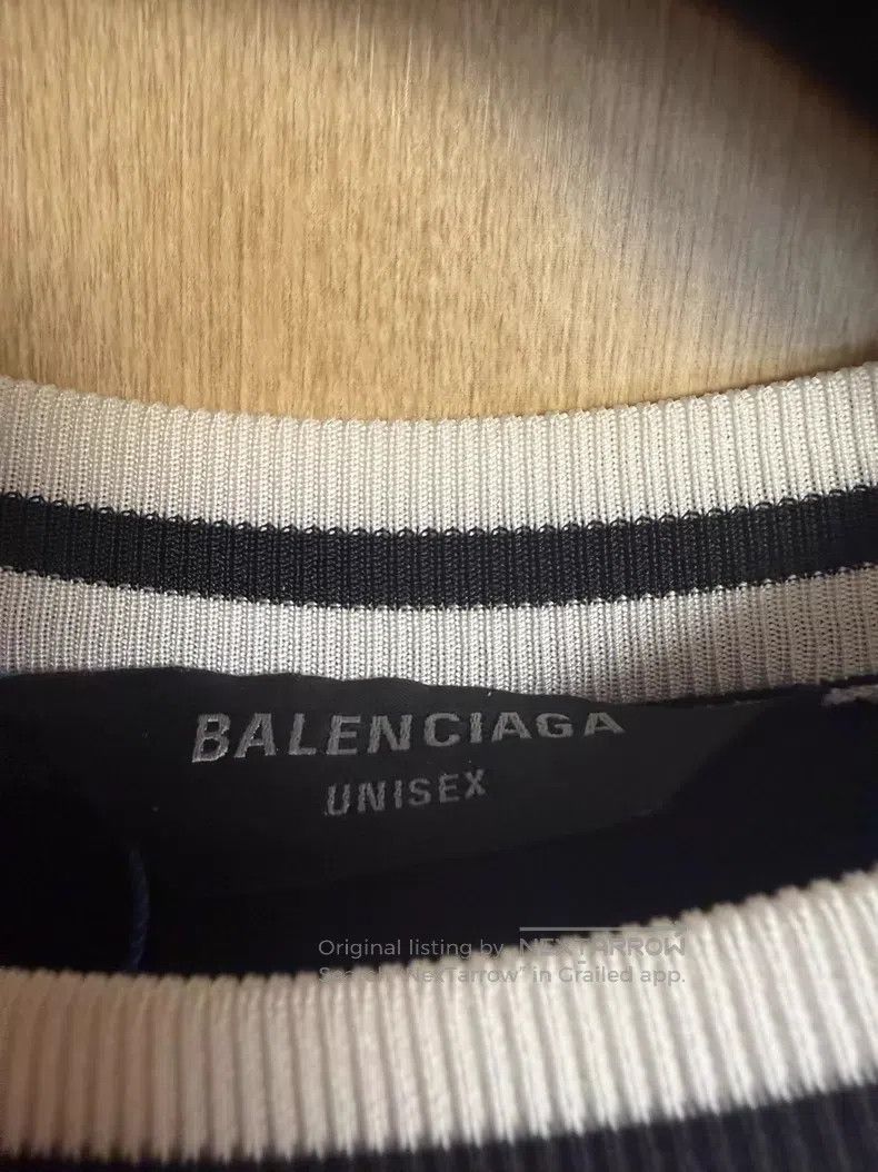 Balenciaga Balenciaga Black and White Striped Sports Knit Vest Top Size US S / EU 44-46 / 1 - 3 Thumbnail