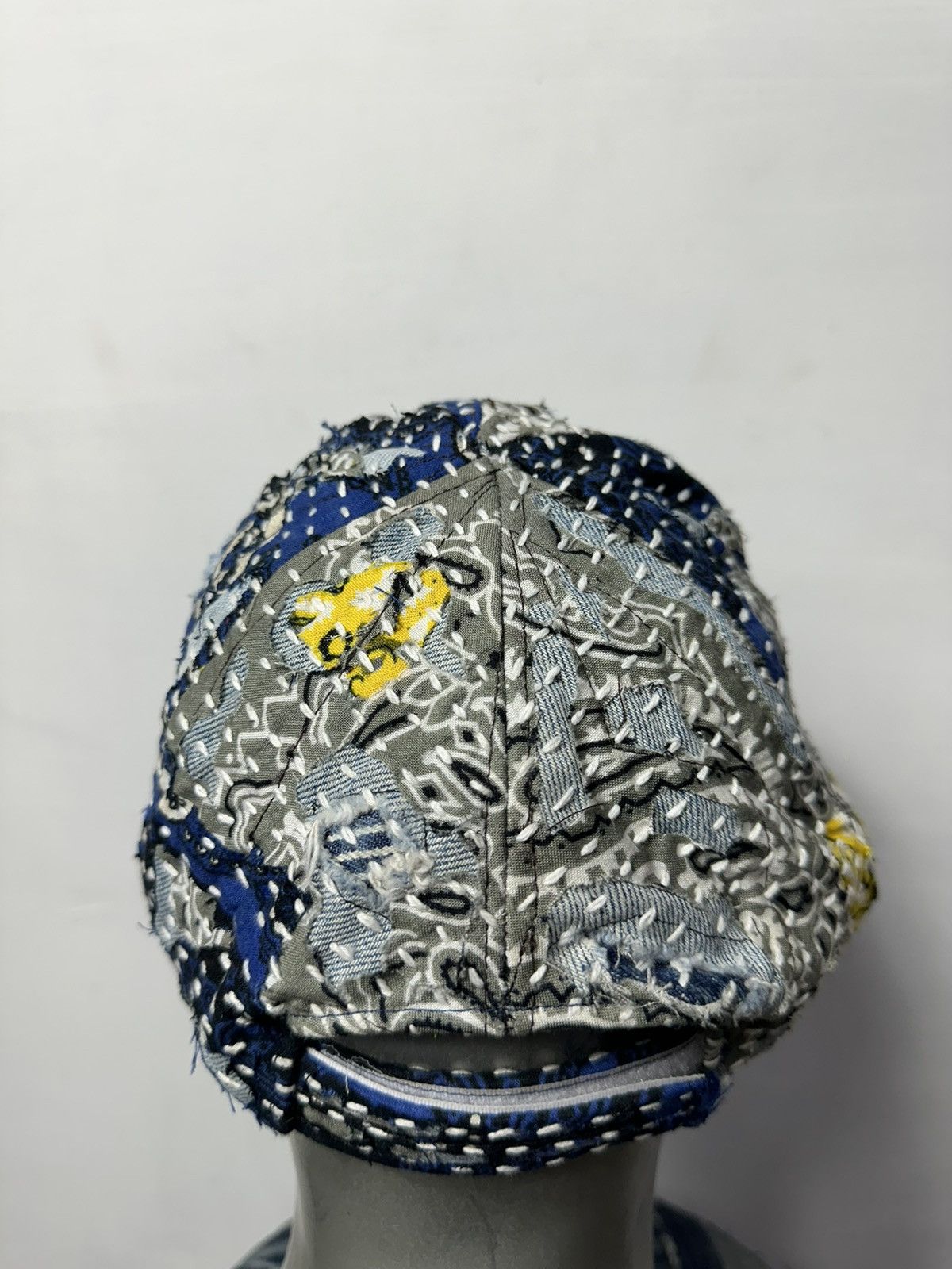 Art Comes First × Handmade Custom Made Distressed Paisley Patchwork Boro hats Size ONE SIZE - 10 Thumbnail