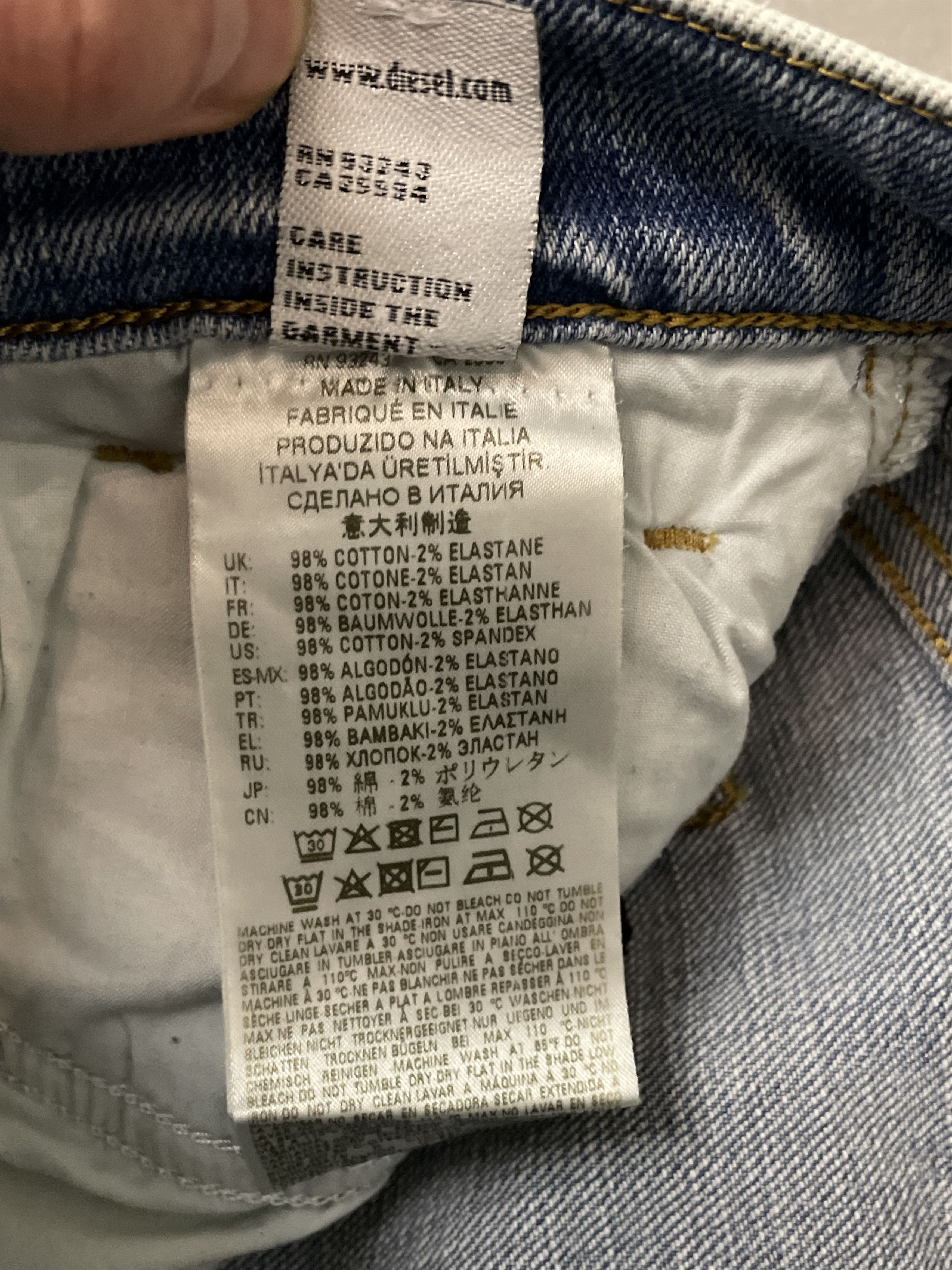 Diesel Diesel D-VIDER distressed denim Size US 29 - 9 Thumbnail